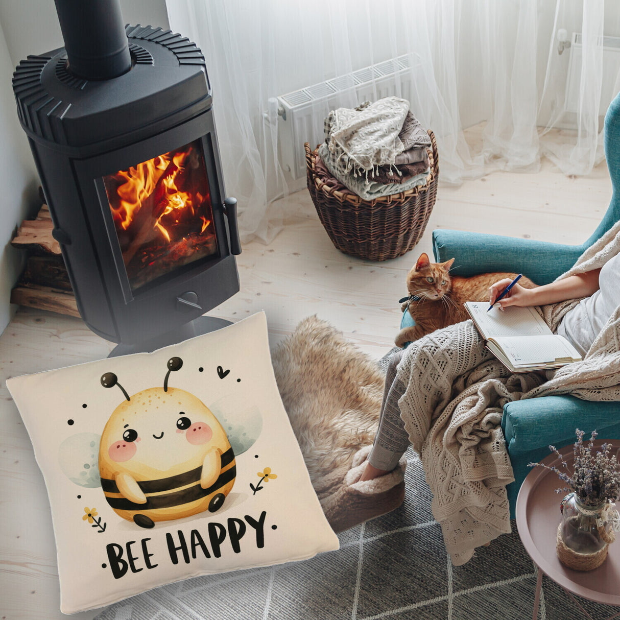 Biene Bee Happy Kissen