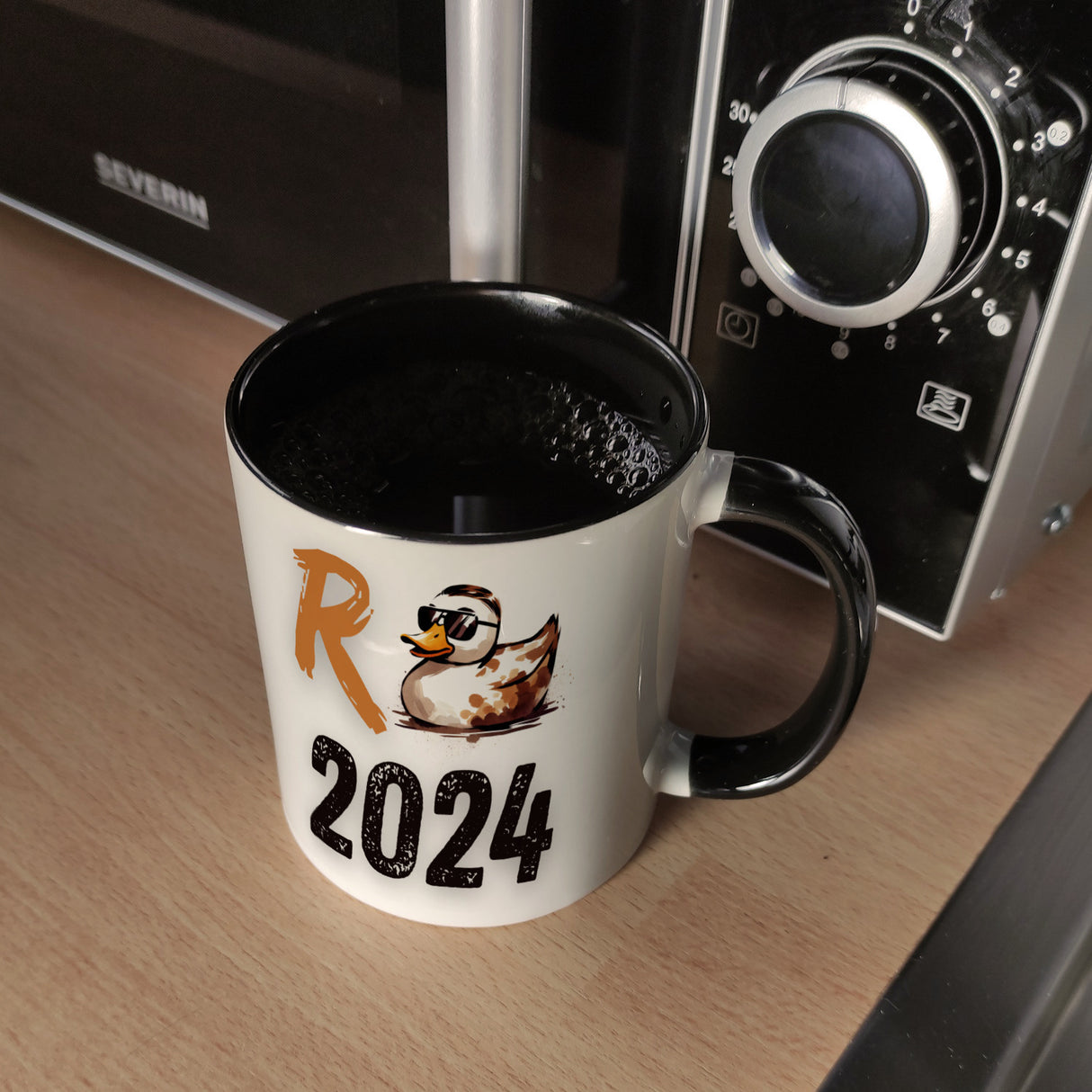 Ente mit Sonnenbrille Kaffeebecher mit Spruch Rente 2024