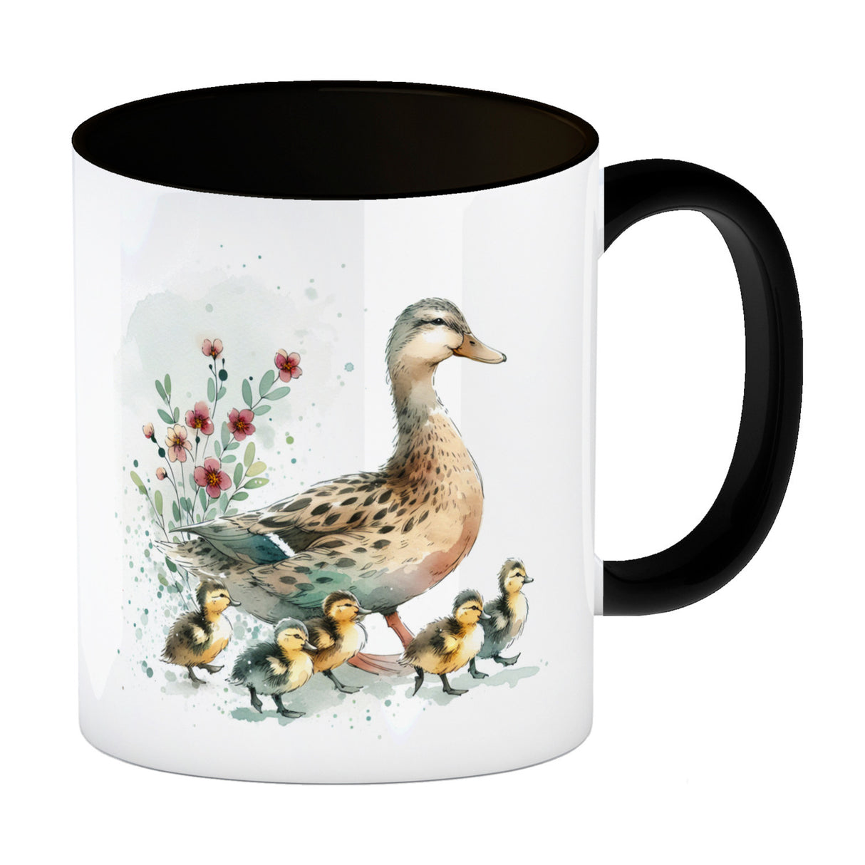 Ente mit Küken Kaffeebecher