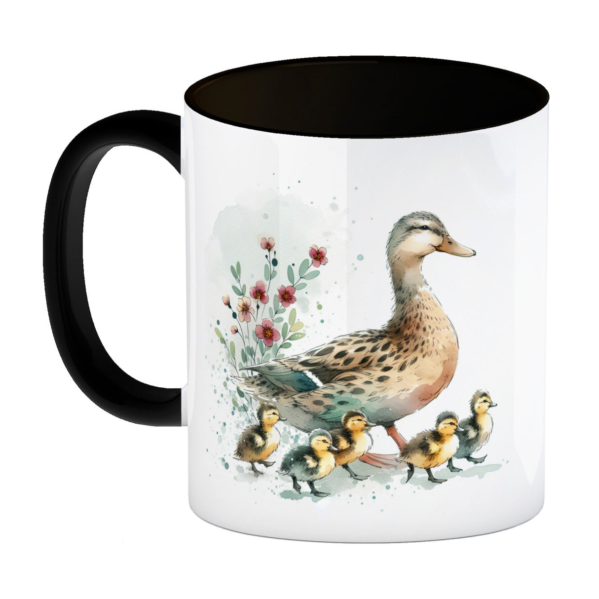 Ente mit Küken Kaffeebecher