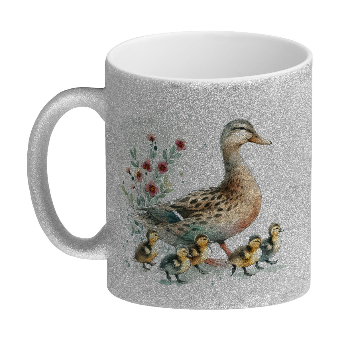Ente mit Küken Kaffeebecher
