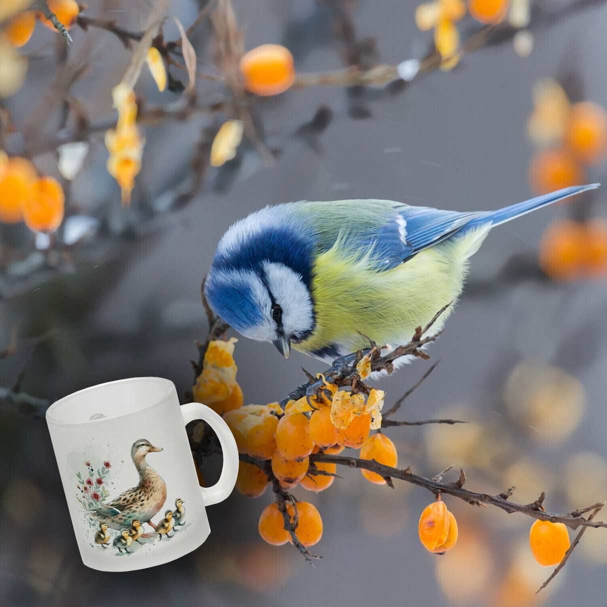 Ente mit Küken Kaffeebecher