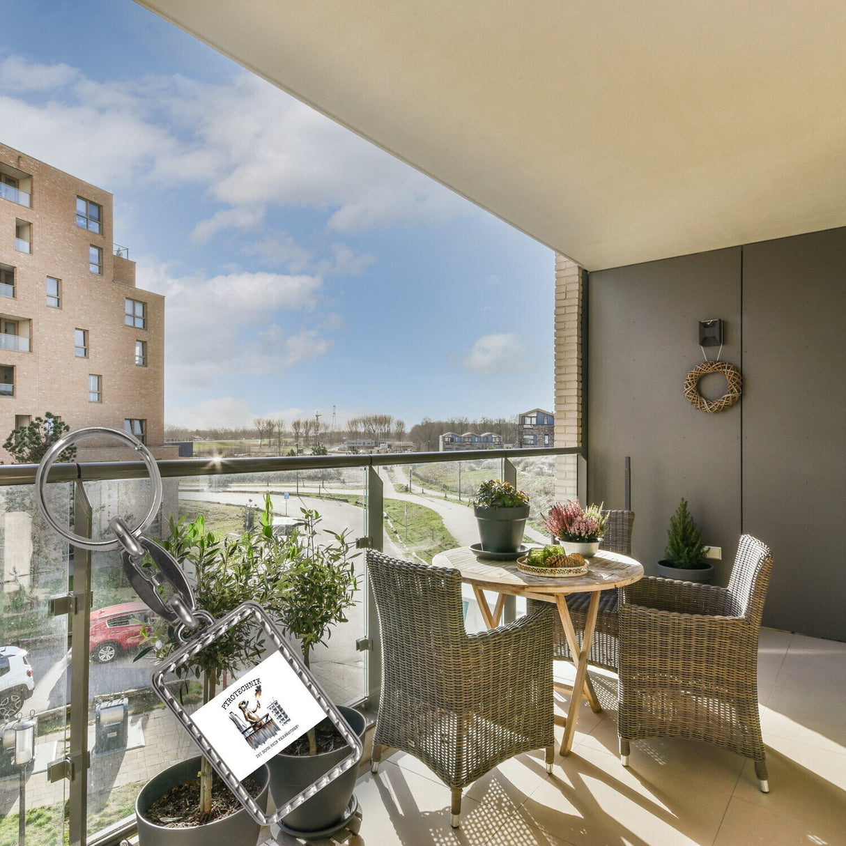 Balkon-Ultra Erdmännchen mit Pyrofackel Schlüsselanhänger mit Spruch Pyrotechnik ist doch kein Verbrechen