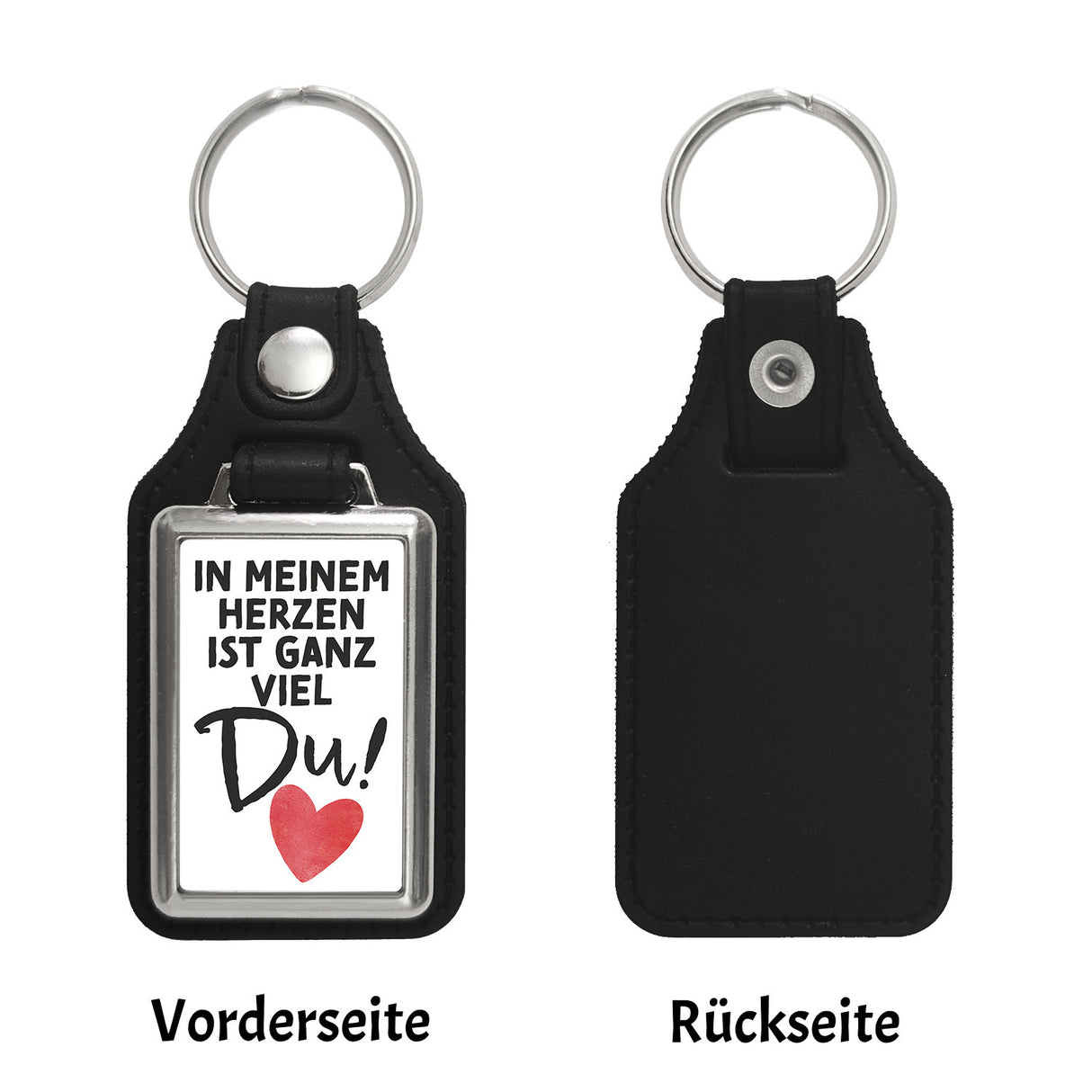 Herz Schlüsselanhänger mit Spruch In meinem Herzen ist ganz viel Du