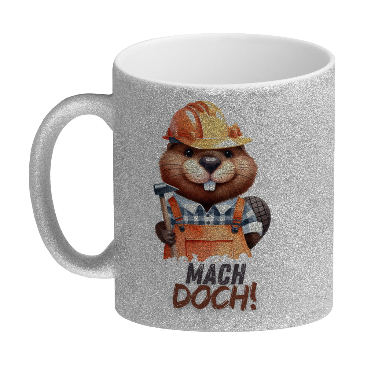 Biber Kaffeebecher mit Spruch Mach doch!