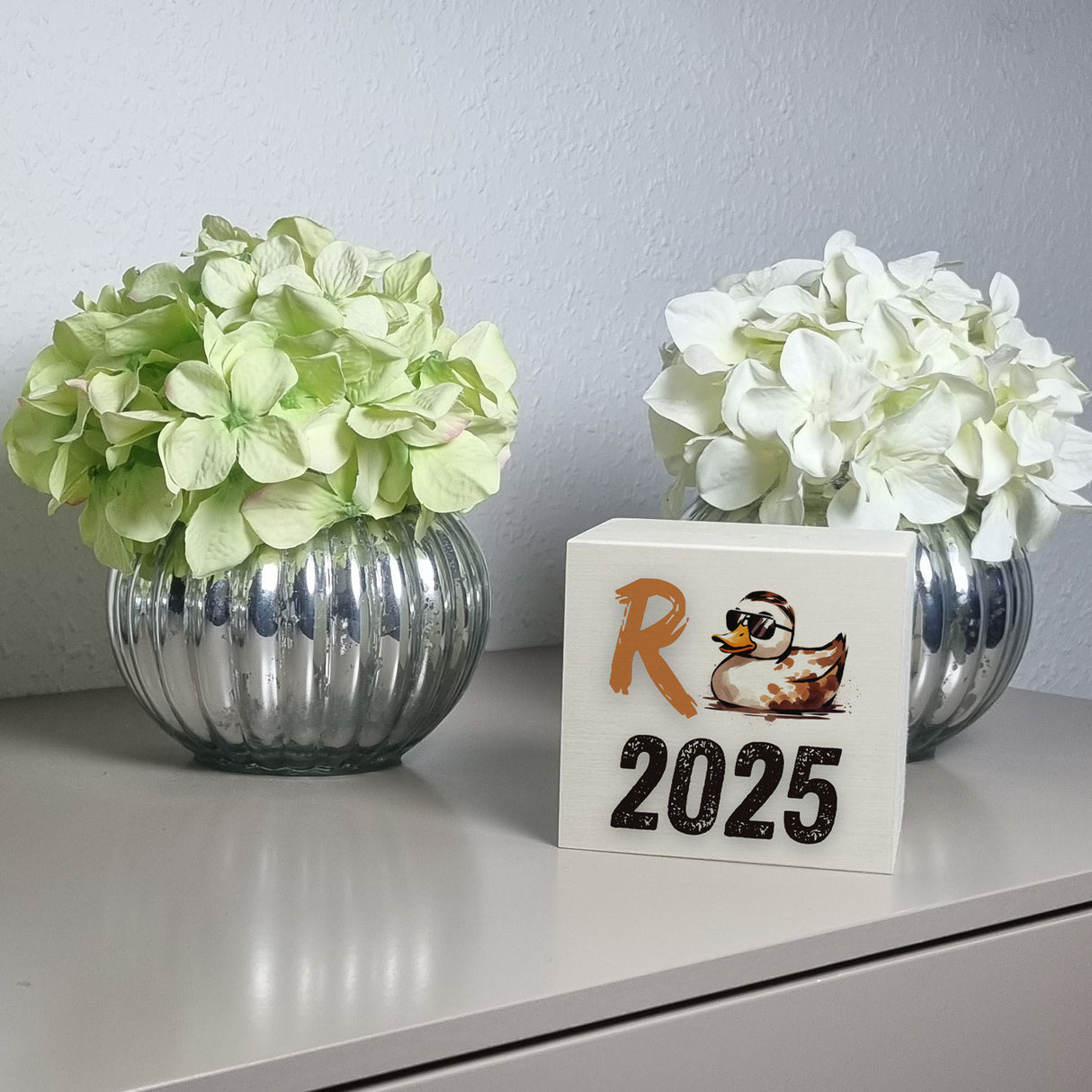 Ente mit Sonnenbrille Spardose mit Spruch Rente 2025