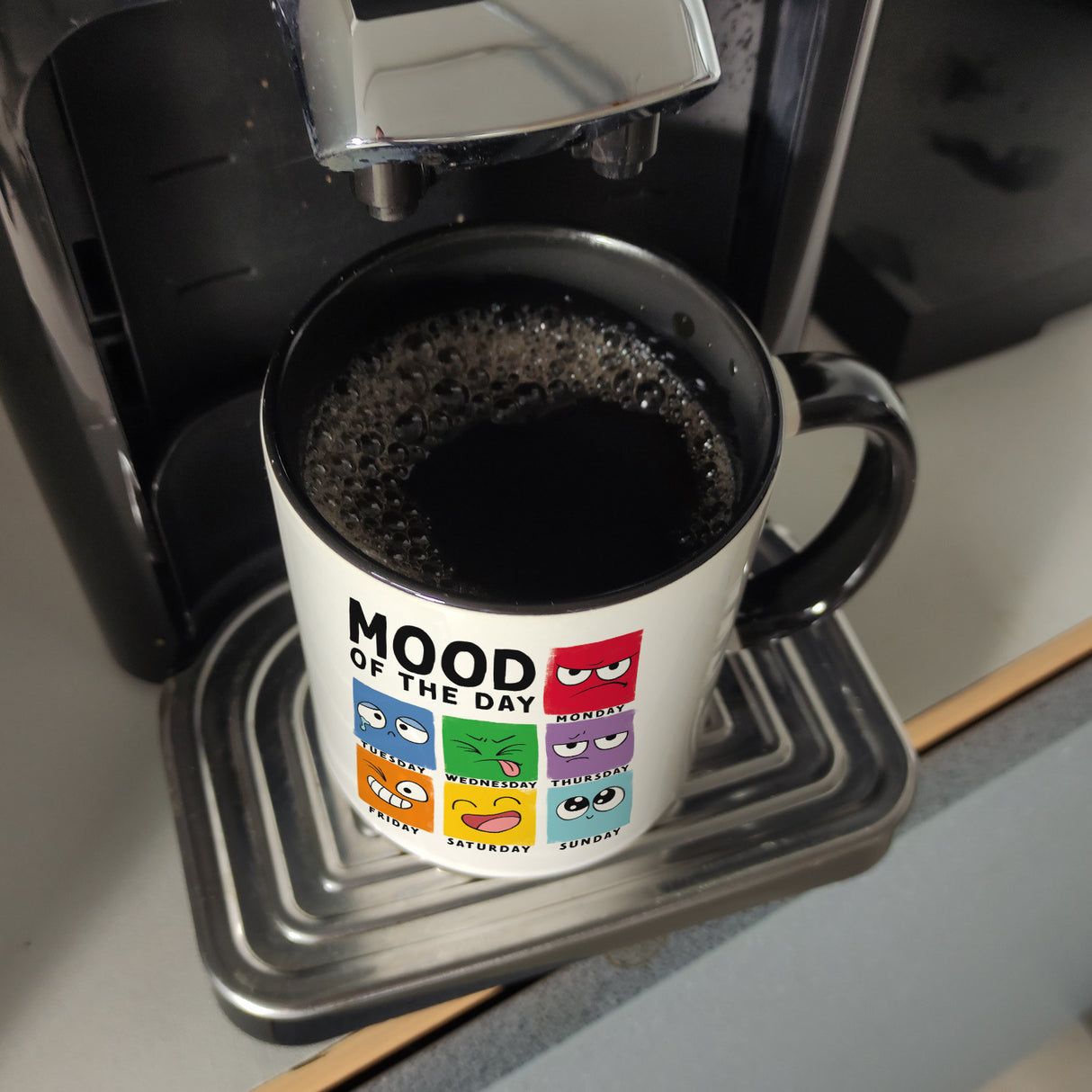 Emotionen Kaffeebecher mit Spruch Mood of the Day