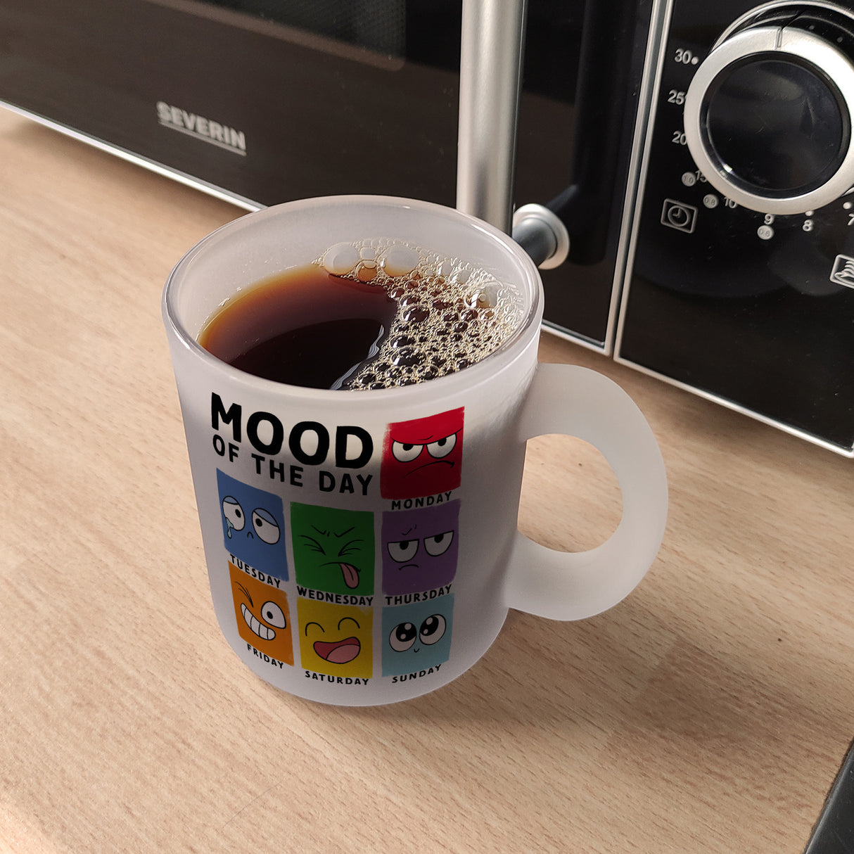 Emotionen Kaffeebecher mit Spruch Mood of the Day