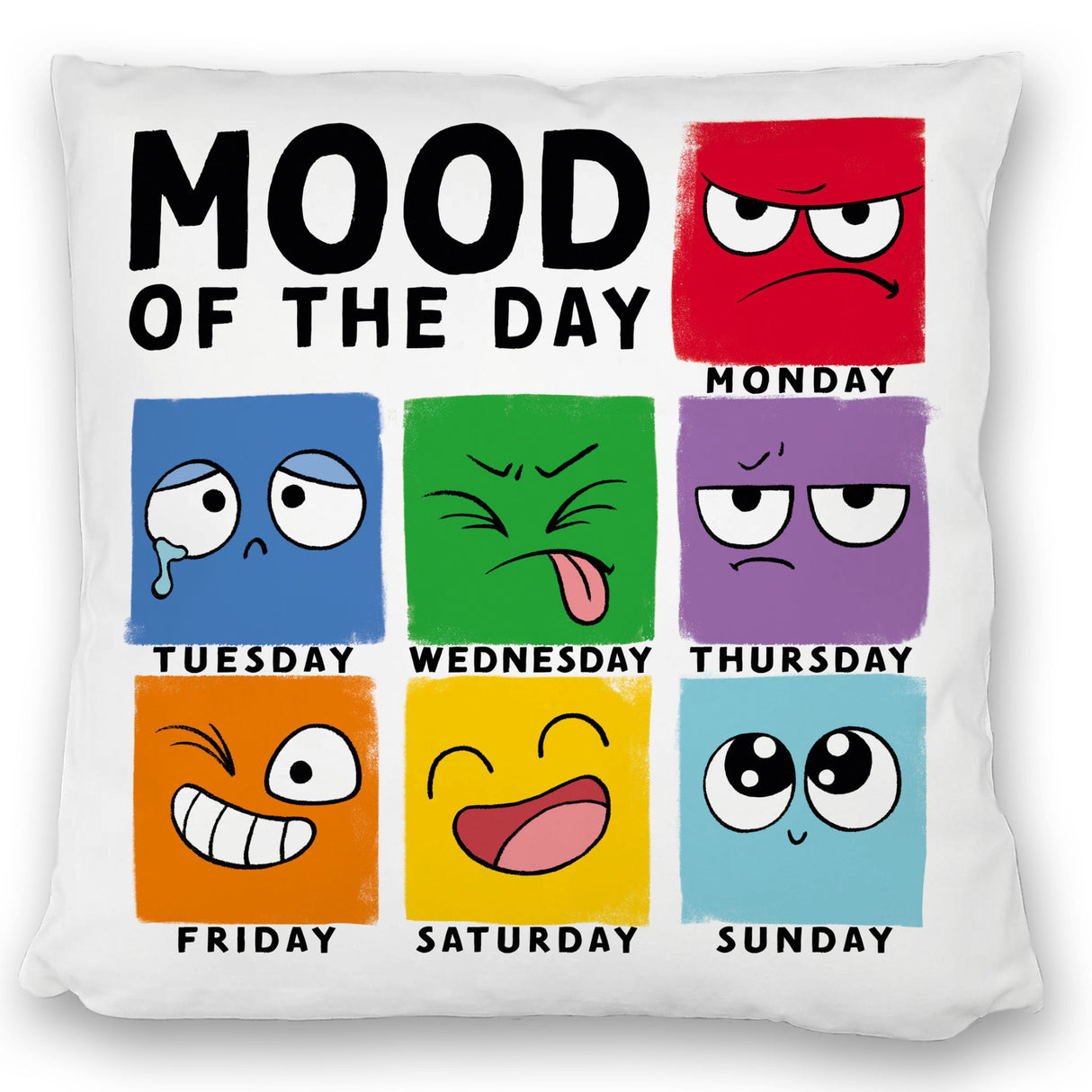 Emotionen Kissen mit Spruch Mood of the Day