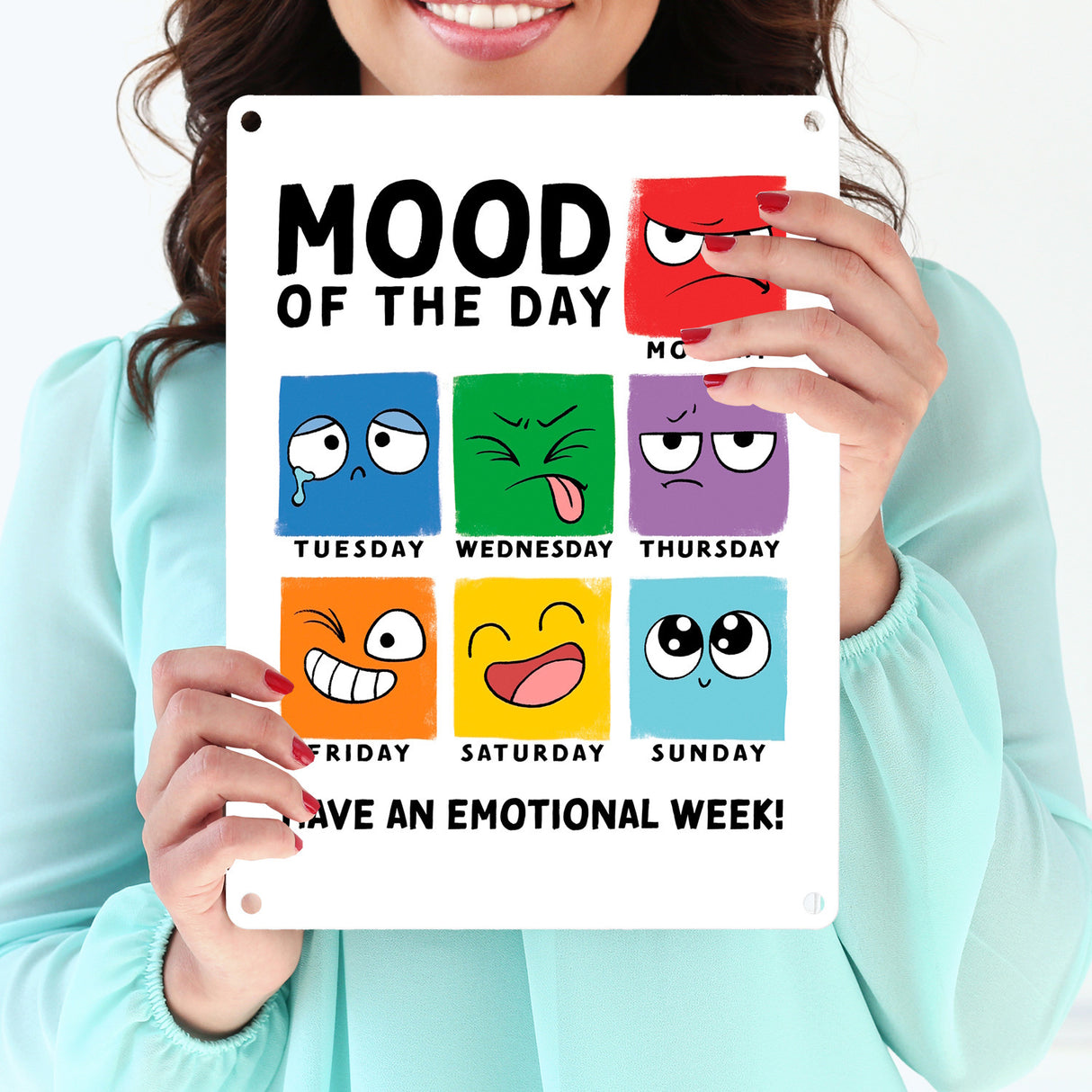 Emotionen Metallschild in 15x20 cm mit Spruch Mood of the Day