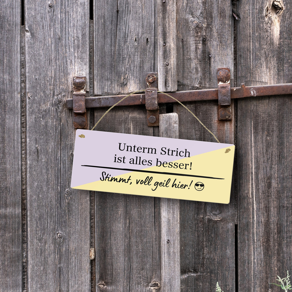 Lustiges Sprichwort Metallschild mit Spruch Alles ist besser voll geil