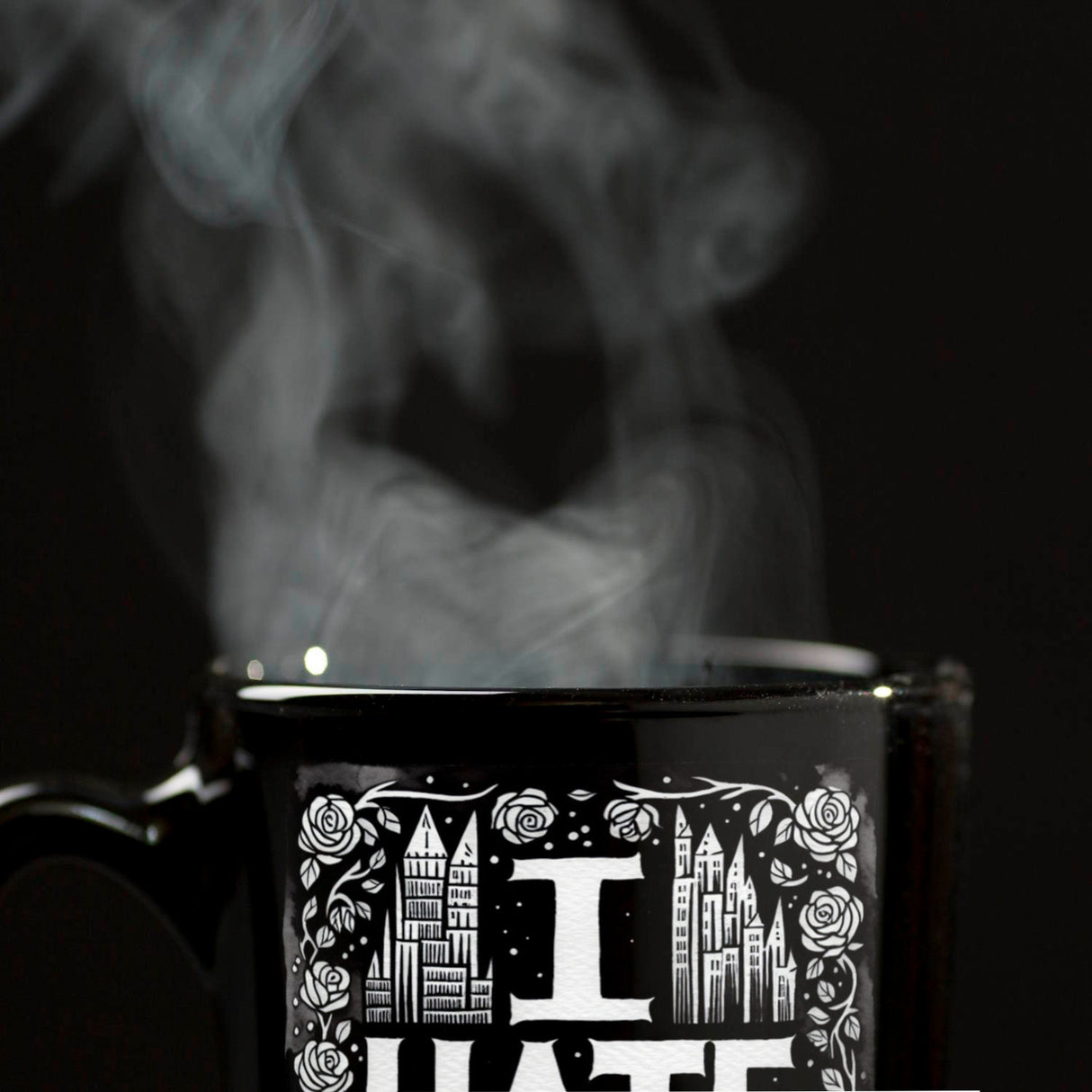 I hate People Tasse in Schwarz