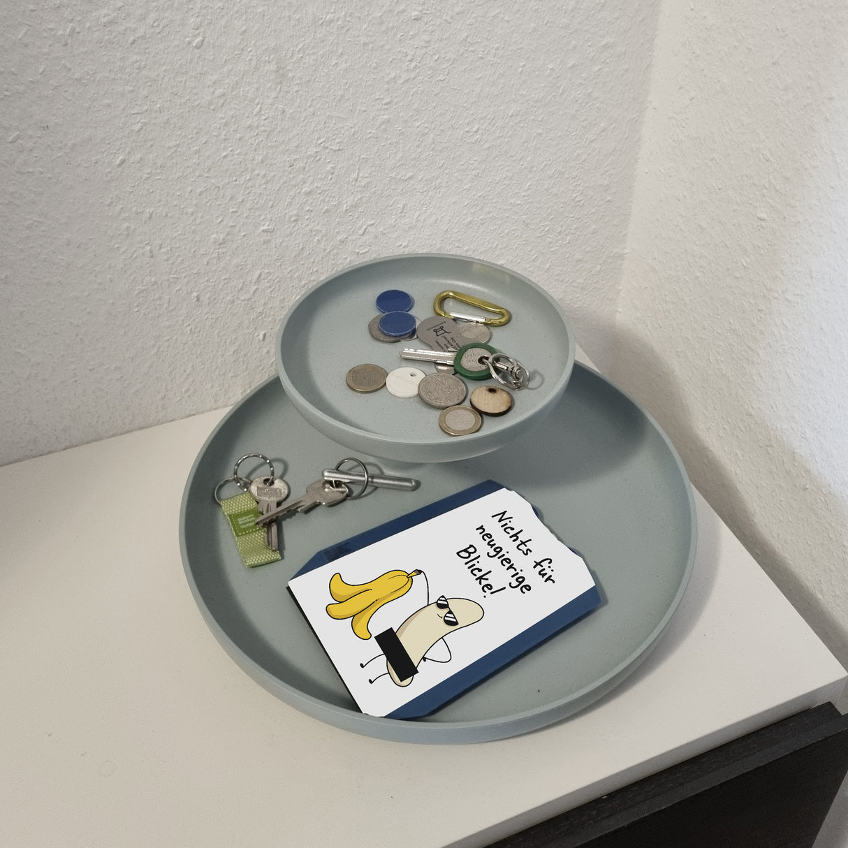 Nackte Banane Parkscheibe mit Spruch Nichts für neugierige Blicke