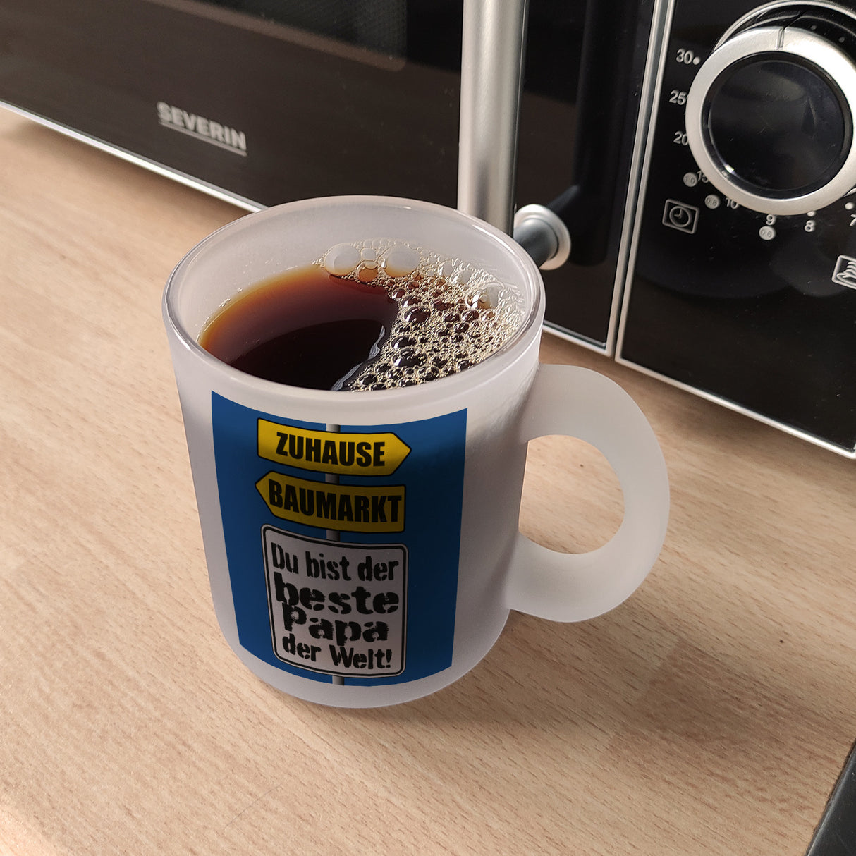 Der beste Papa der Welt Kaffeebecher mit Spruch im Baumarkt und Zuhause