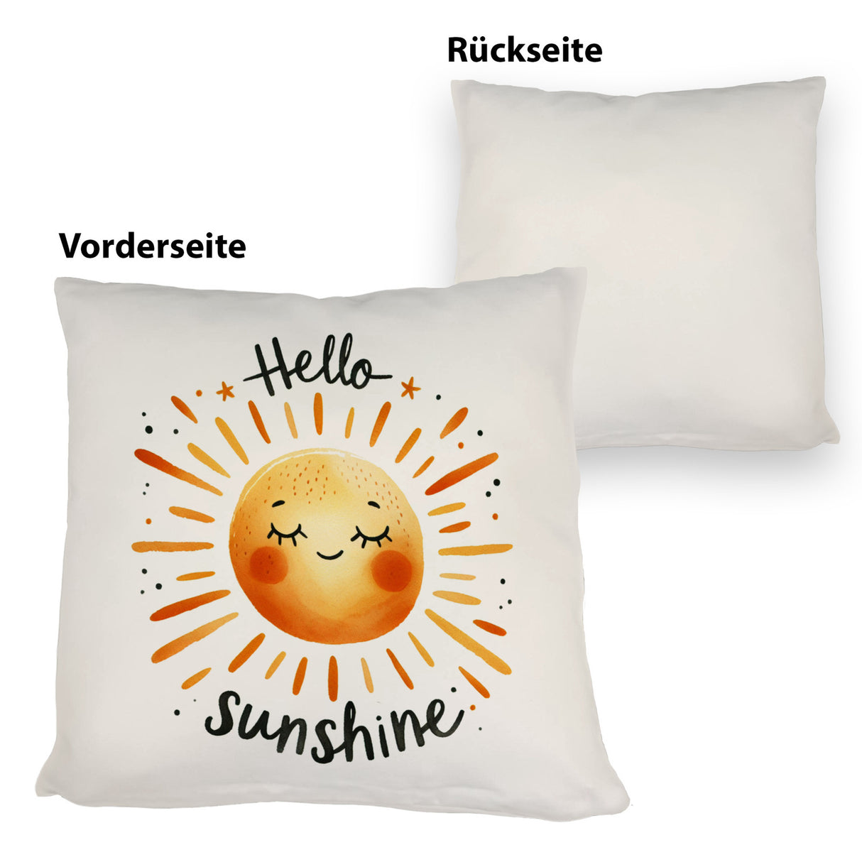 Sonne Freundschaft Kissen mit Spruch Hello sunshine