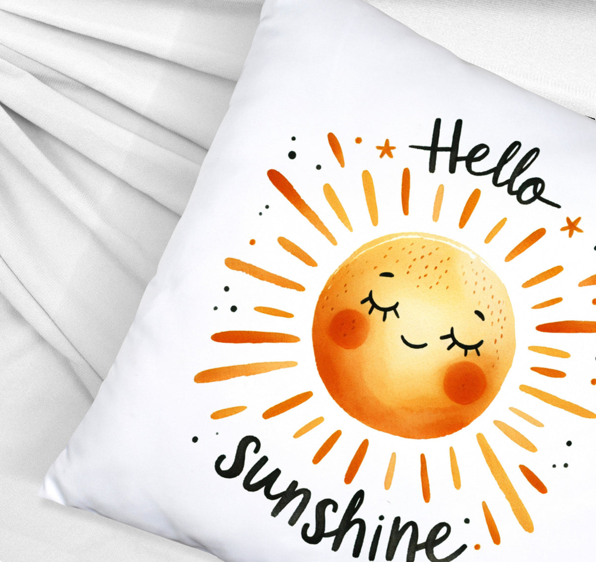 Sonne Freundschaft Kissen mit Spruch Hello sunshine