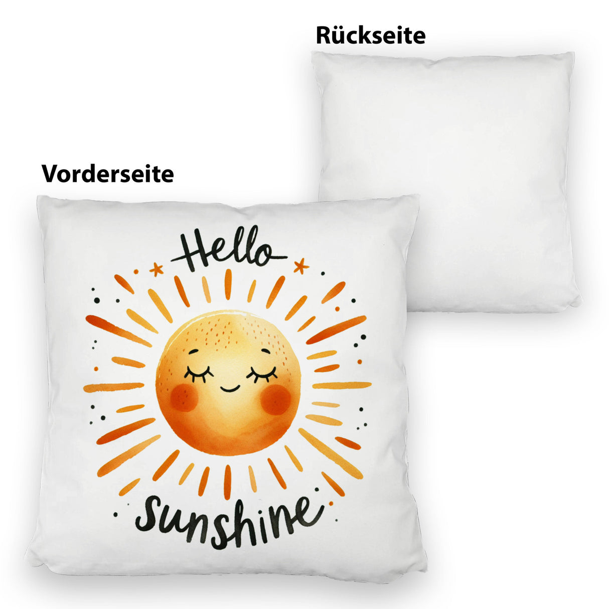 Sonne Freundschaft Kissen mit Spruch Hello sunshine