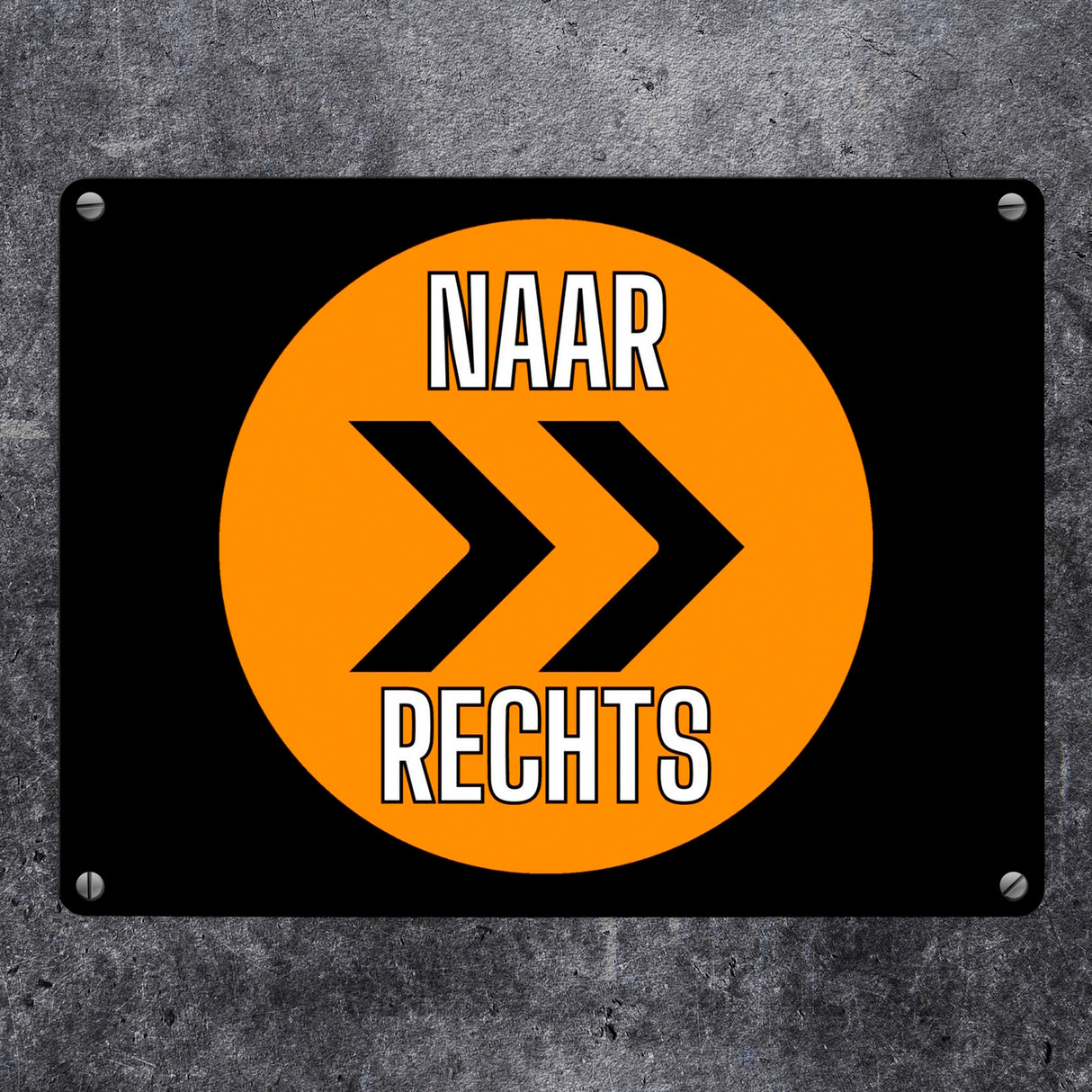 Holland Fangesang Richtungsschild Metallschild in 15x20 cm mit Spruch Naar rechts