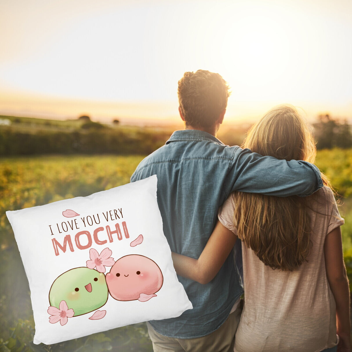 Mochi Paar Kissen mit Spruch I love you very Mochi