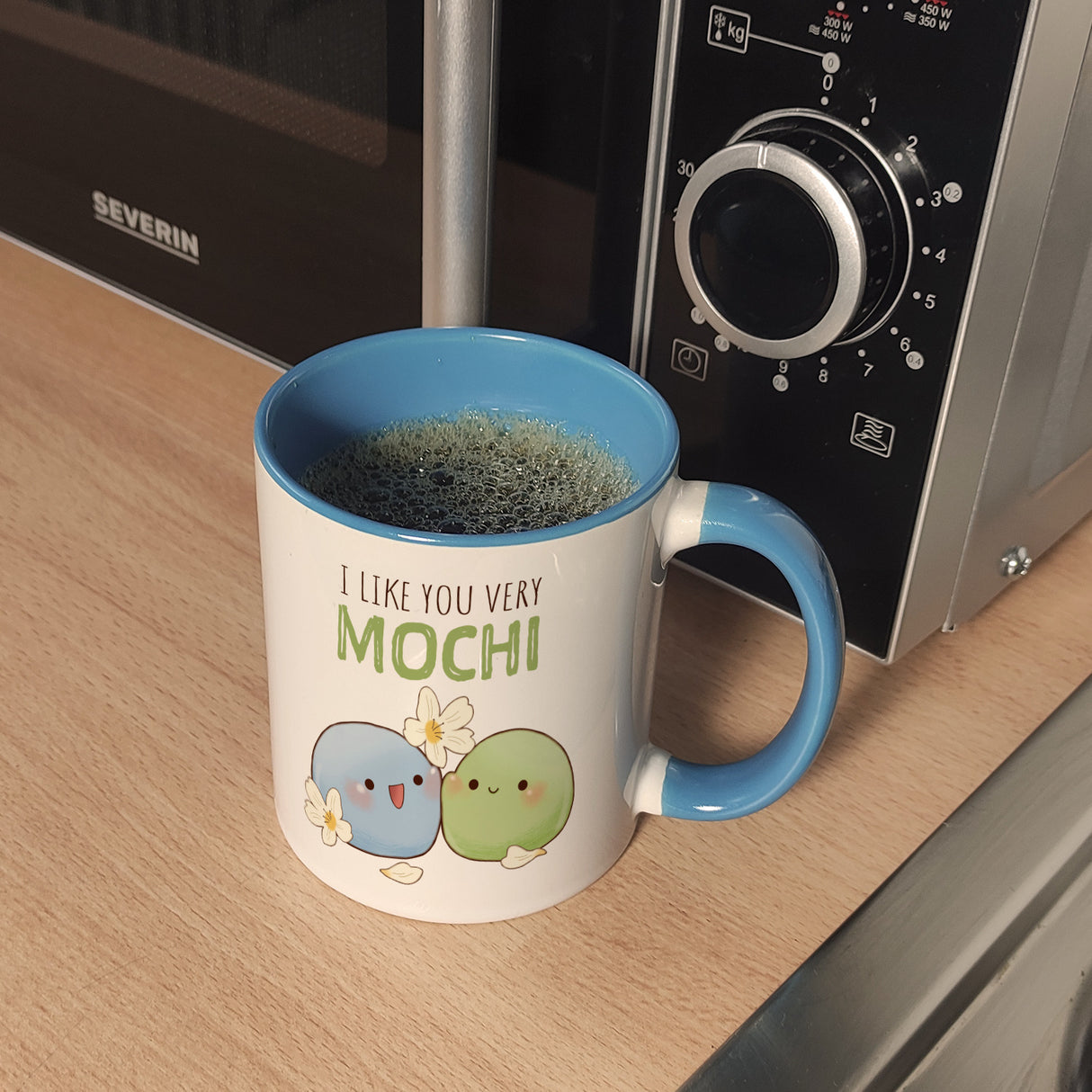 Mochi Freunde Kaffeebecher mit Spruch I like you very Mochi