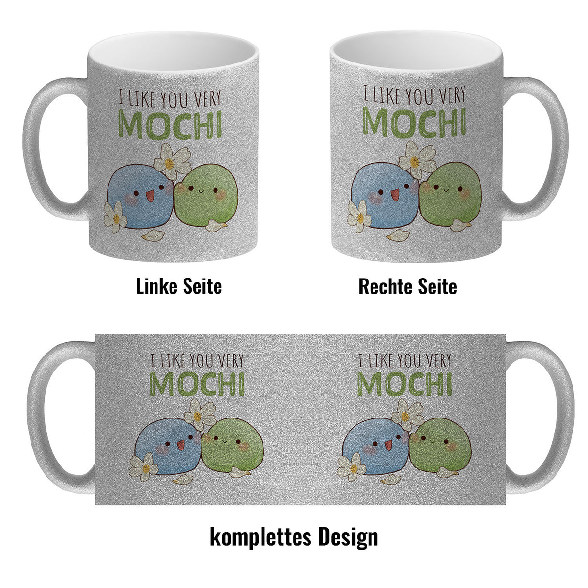 Mochi Freunde Kaffeebecher mit Spruch I like you very Mochi
