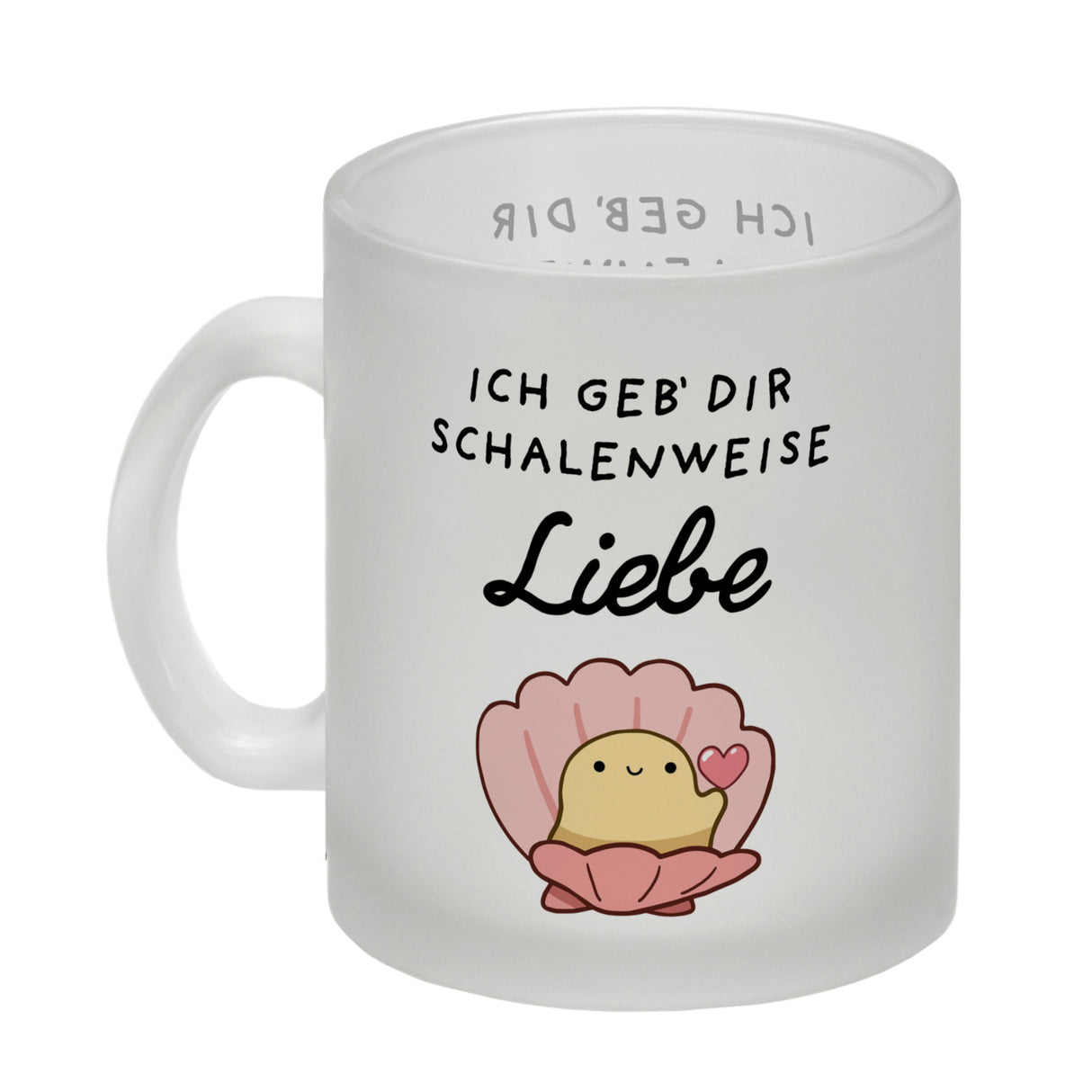 Jelly & Friends Muschel Kaffeebecher mit Spruch Ich geb‘ dir schalenweise Liebe