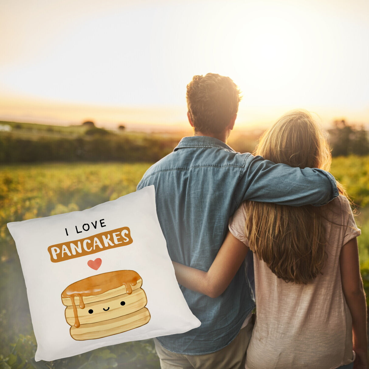 Pancake Kissen mit Spruch I love pancakes