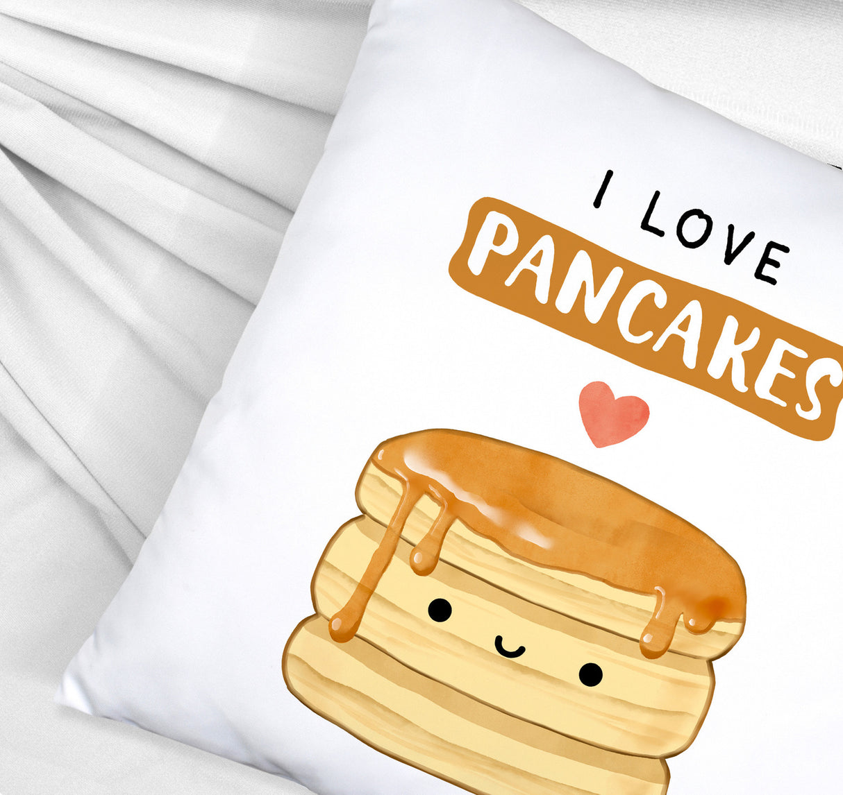 Pancake Kissen mit Spruch I love pancakes