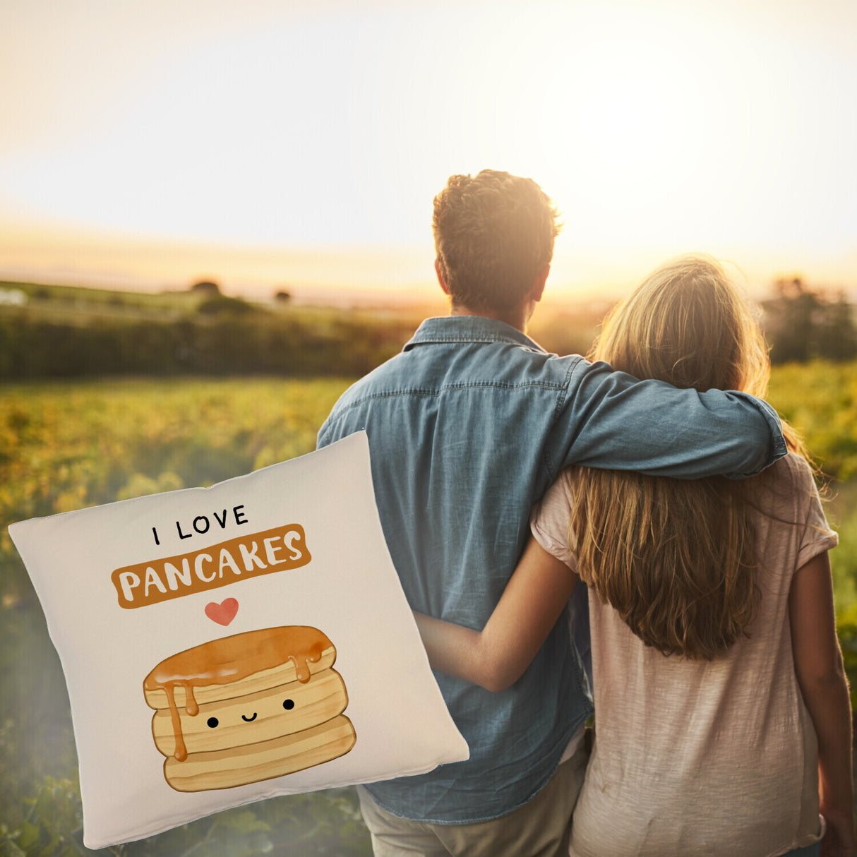Pancake Kissen mit Spruch I love pancakes