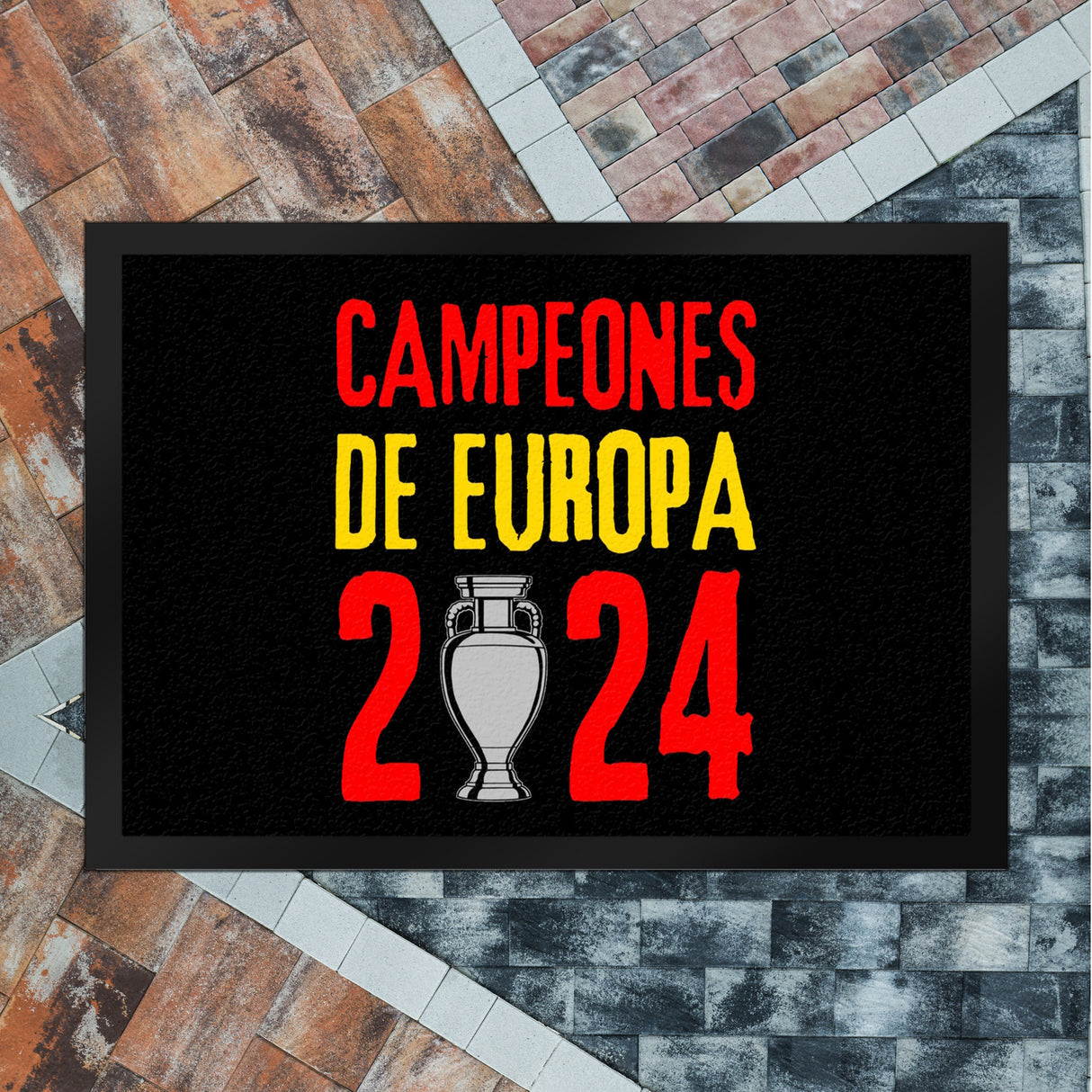Spanien Europameister 2024 Fußmatte in 35x50 cm mit Spruch Campeones de Europa 2024