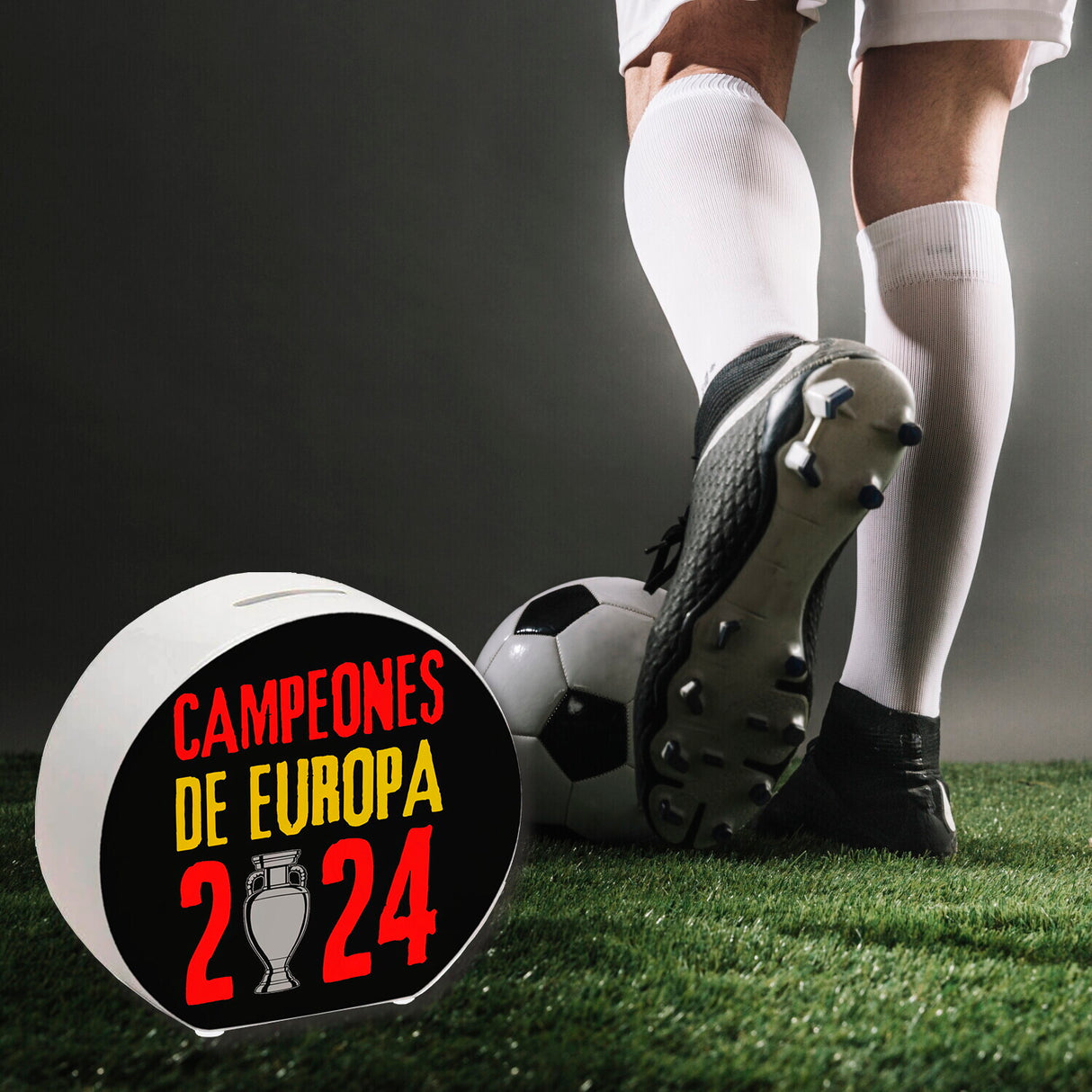Spanien Europameister 2024 Spardose mit Spruch Campeones de Europa 2024