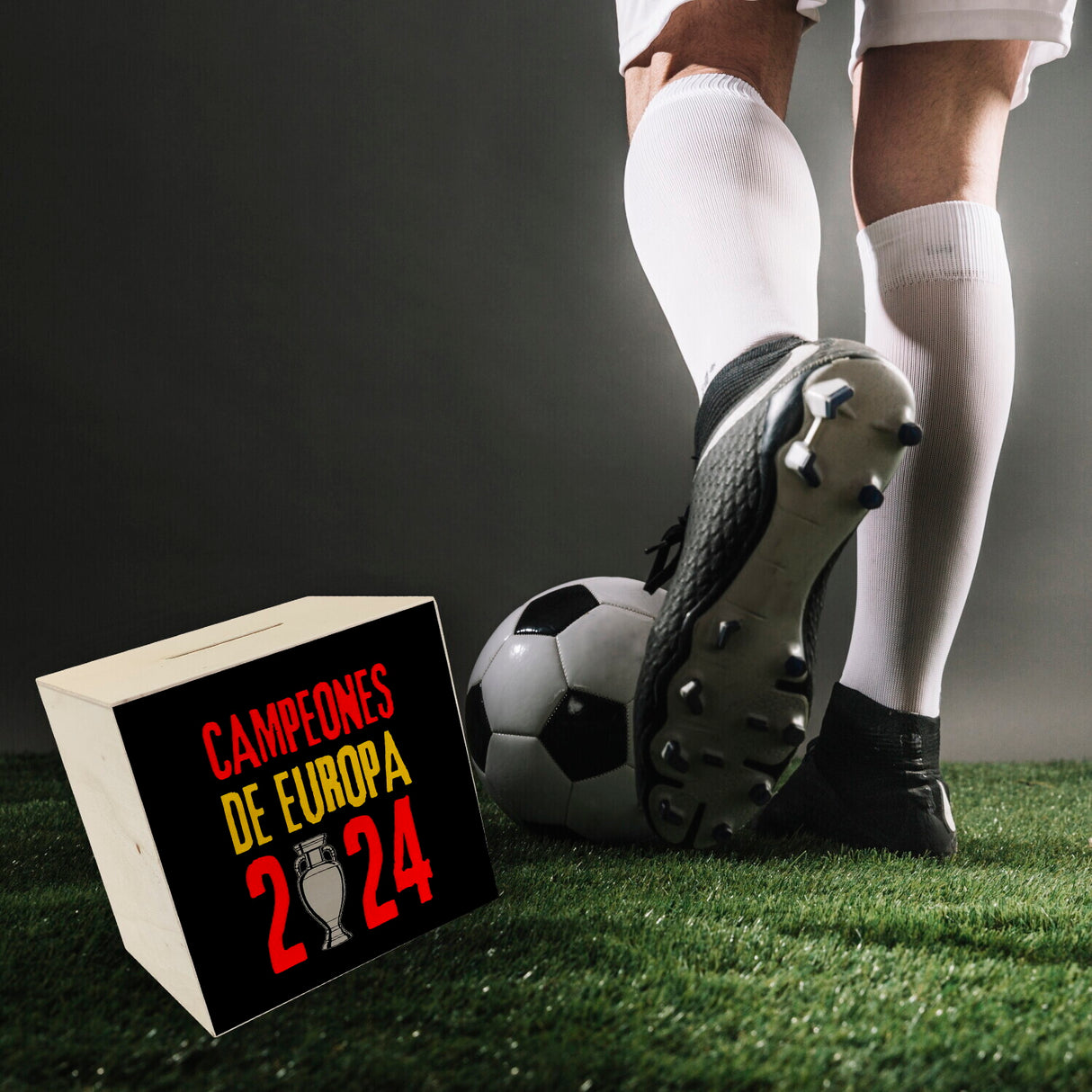 Spanien Europameister 2024 Spardose mit Spruch Campeones de Europa 2024