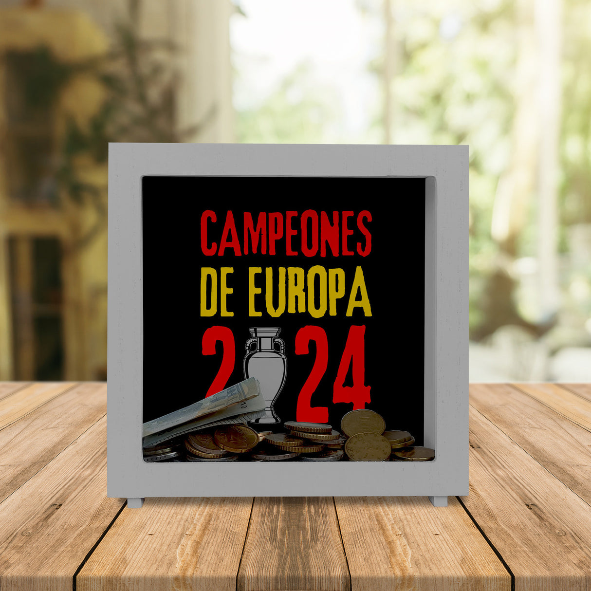 Spanien Europameister 2024 Spardose mit Spruch Campeones de Europa 2024