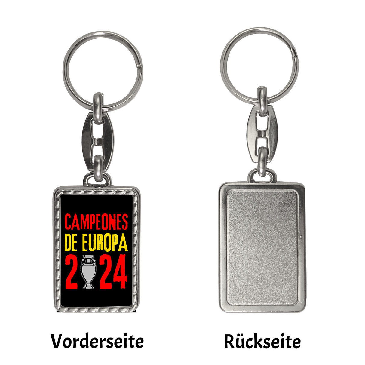 Spanien Europameister 2024 Schlüsselanhänger mit Spruch Campeones de Europa 2024