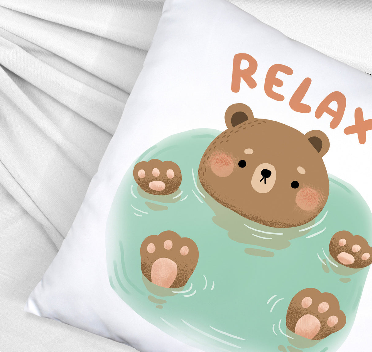 Bär Kissen mit Spruch Relax