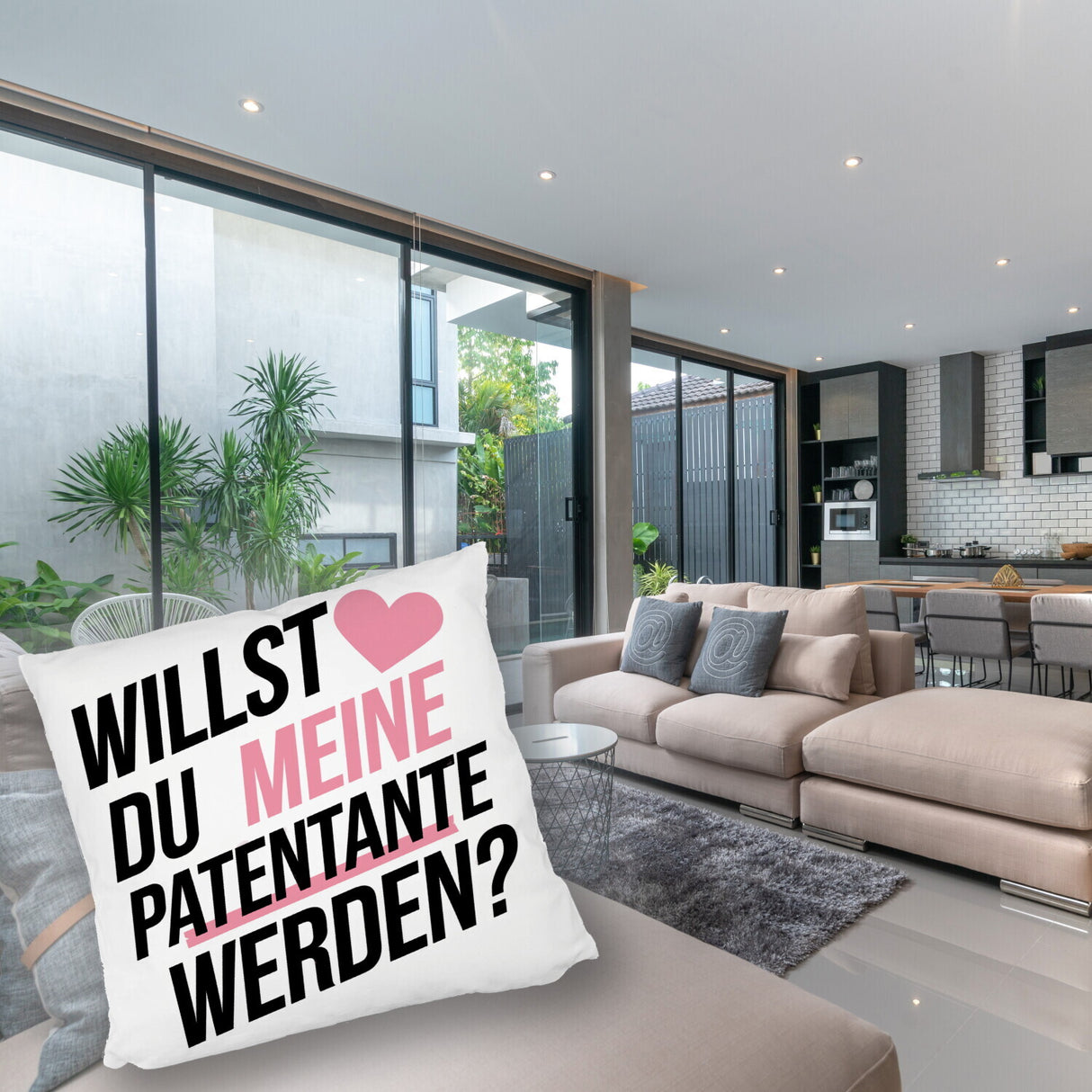 Herz - Patentante werden Kissen