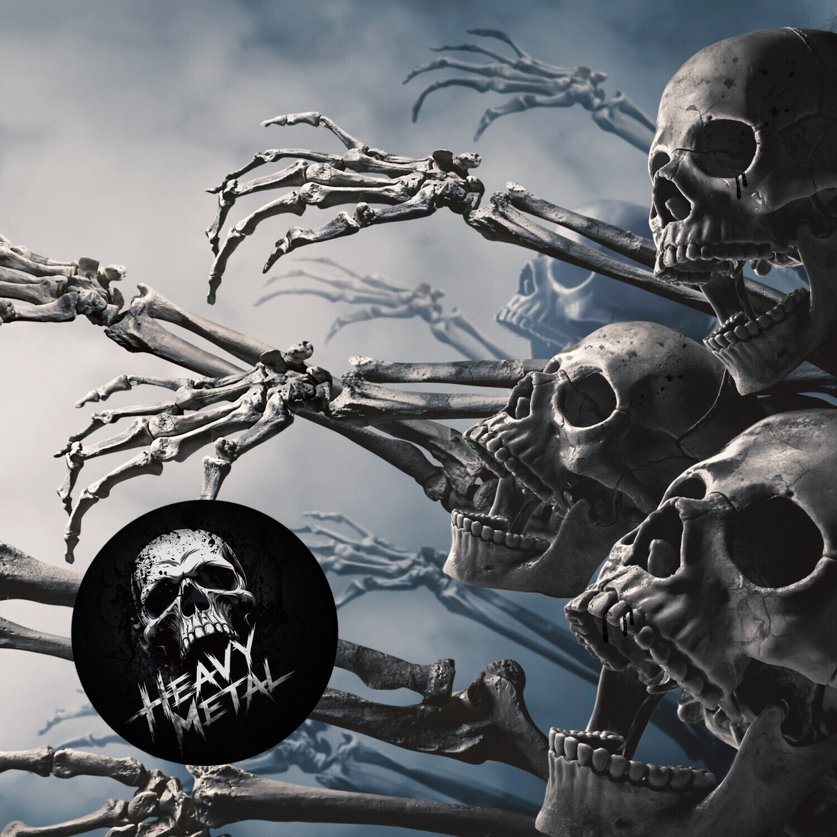 Heavy Metal Totenkopf Magnet