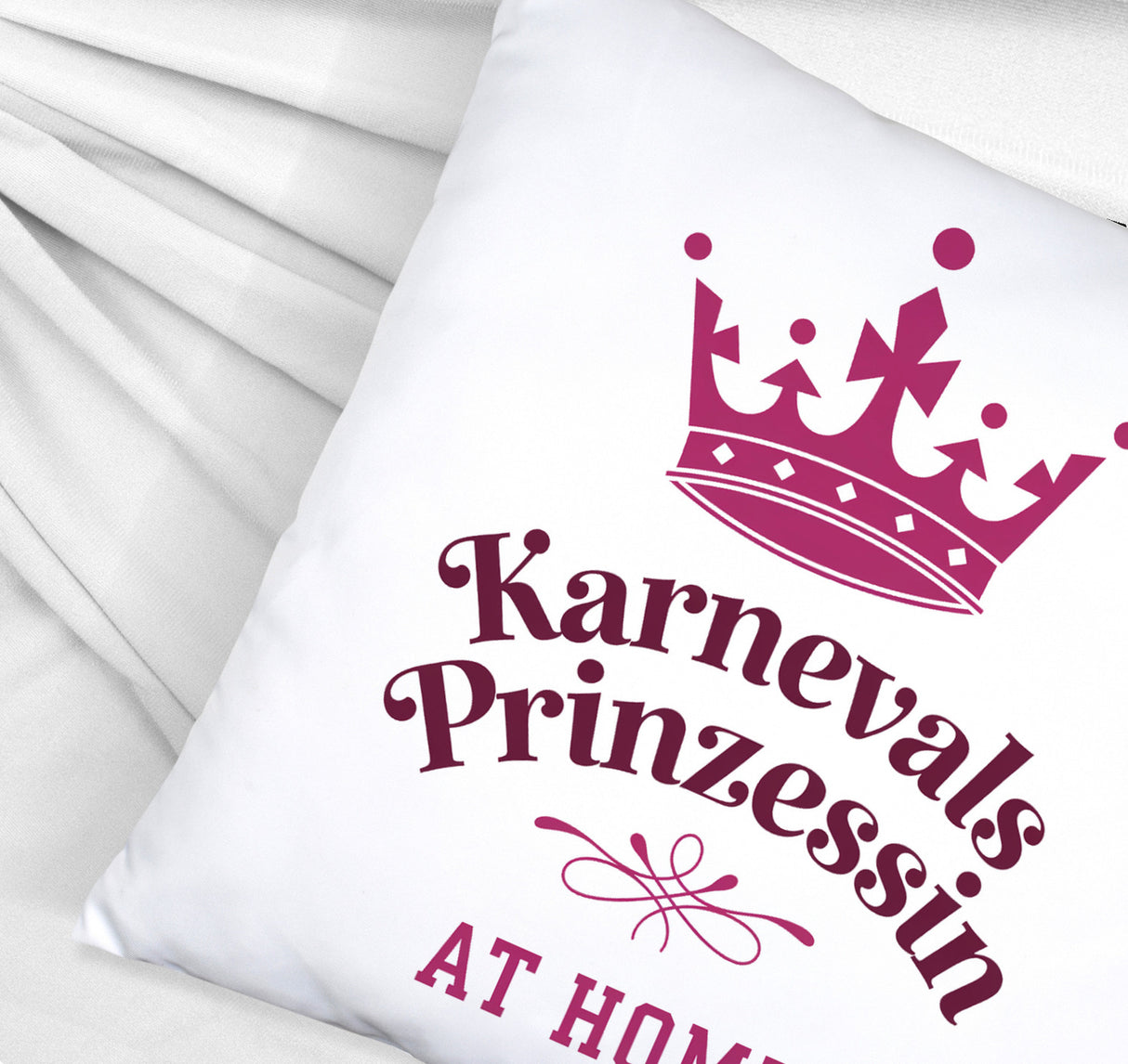 Karnevalsprinzessin Kissen mit Krone in Pink