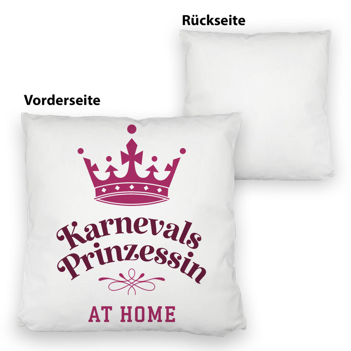 Karnevalsprinzessin Kissen mit Krone in Pink