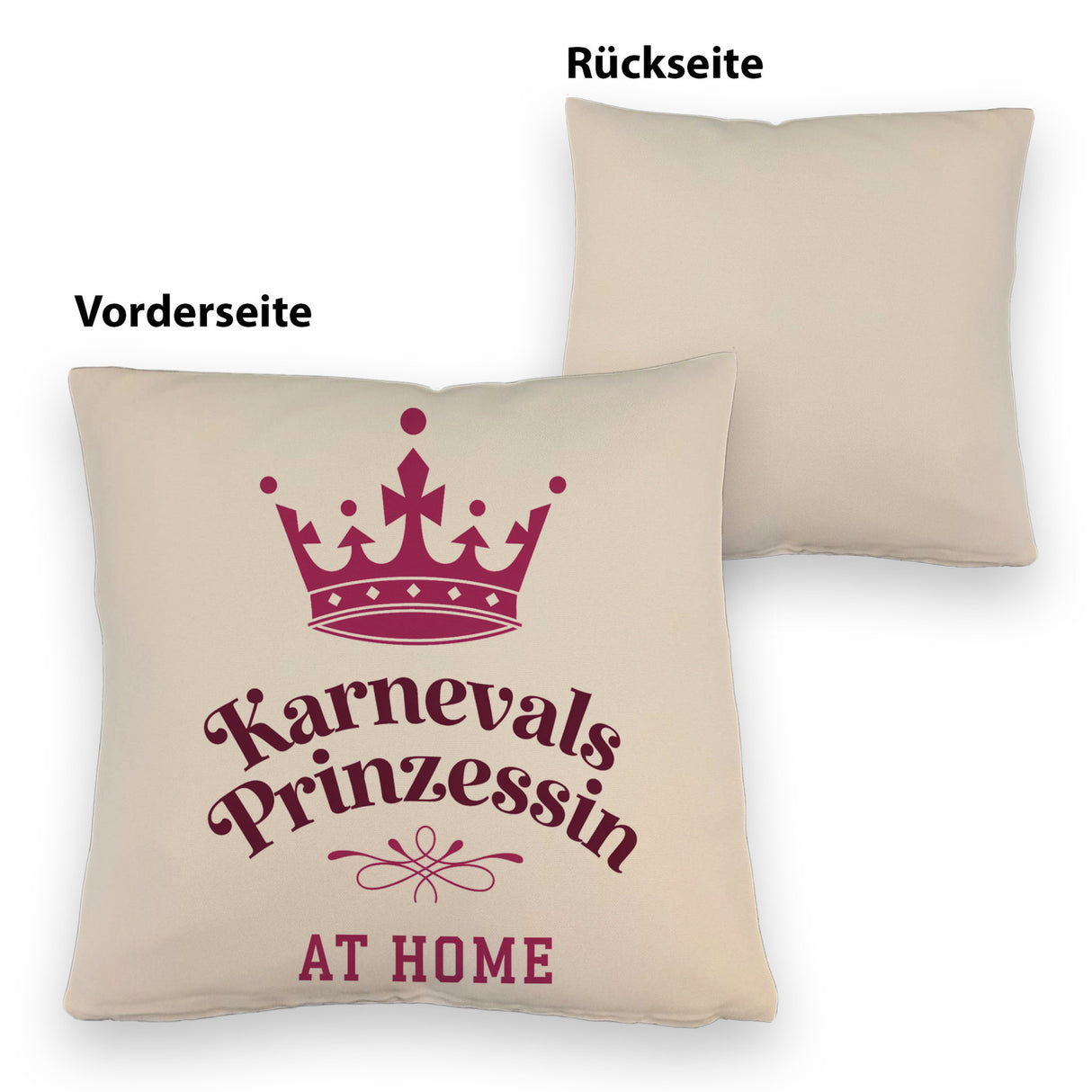 Karnevalsprinzessin Kissen mit Krone in Pink