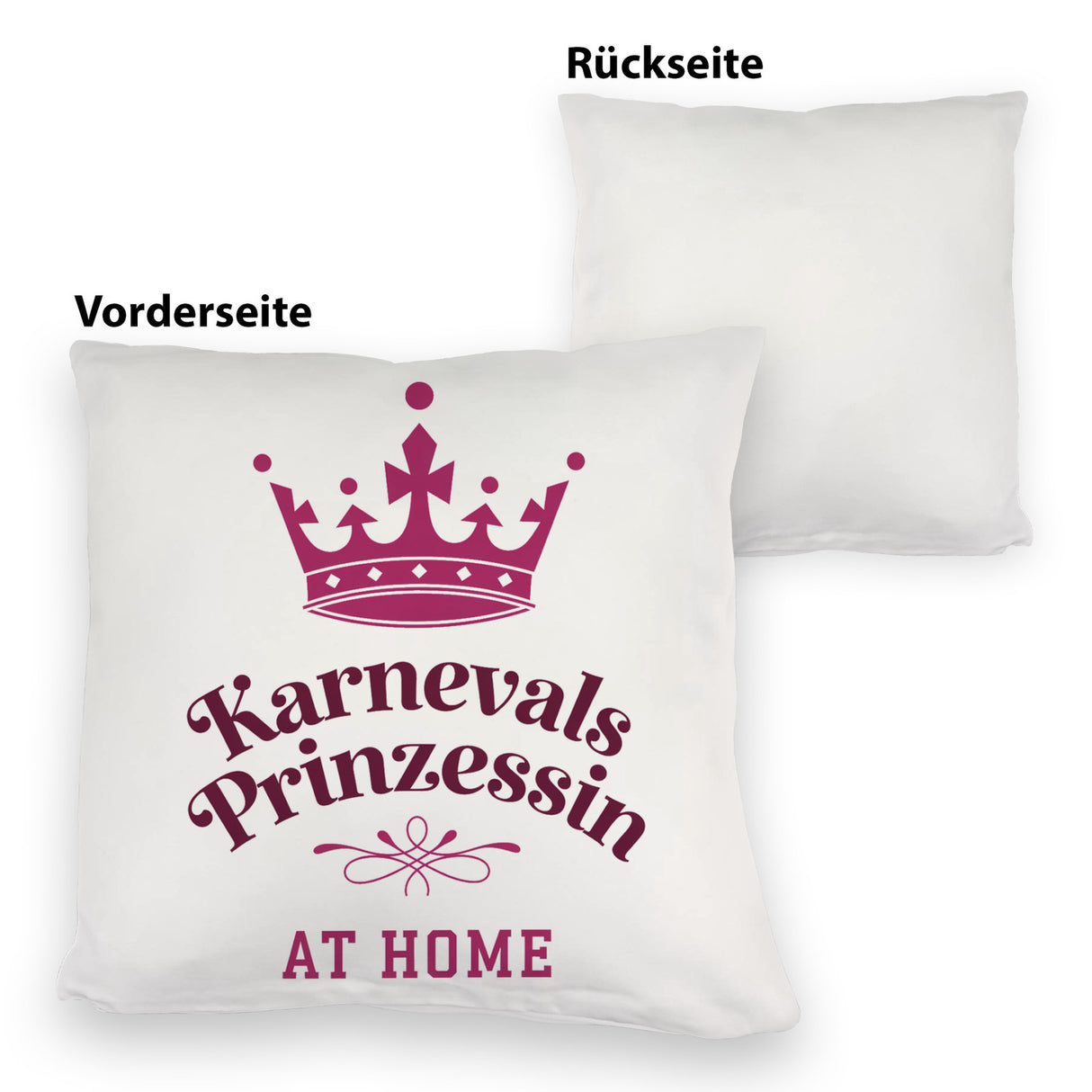 Karnevalsprinzessin Kissen mit Krone in Pink