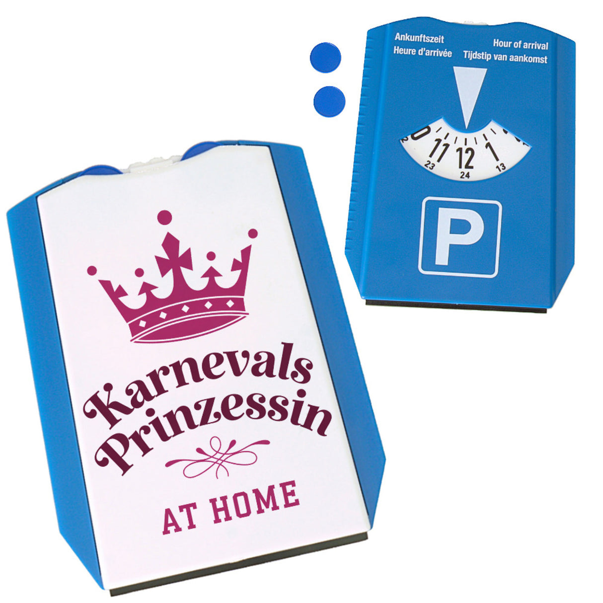 Karnevals Prinzessin Parkscheibe mit pinker Krone
