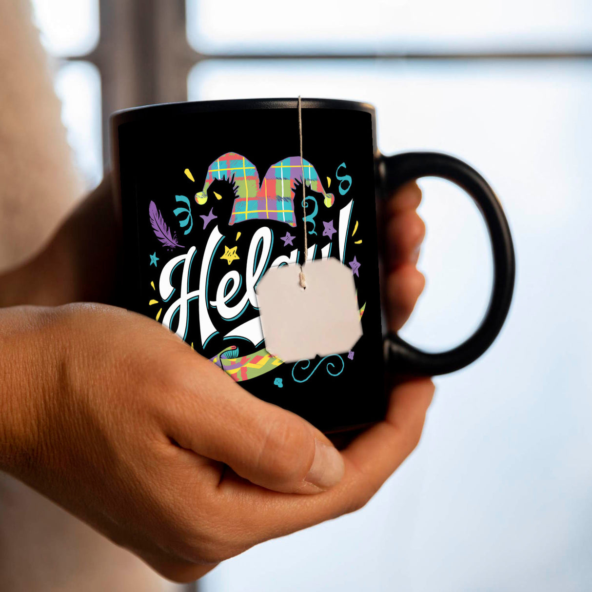 Narrenhut und HELAU! Karneval Tasse