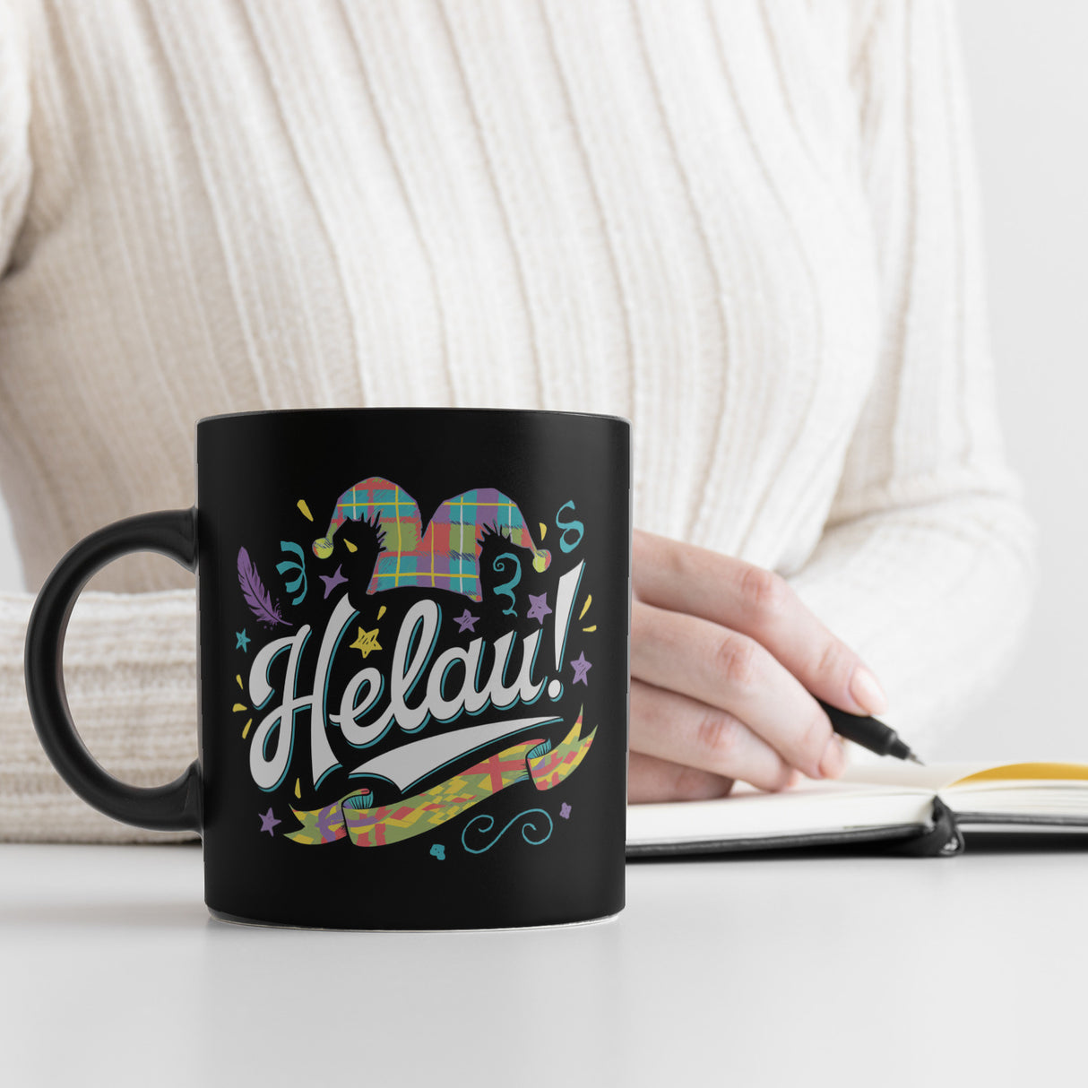 Narrenhut und HELAU! Karneval Tasse