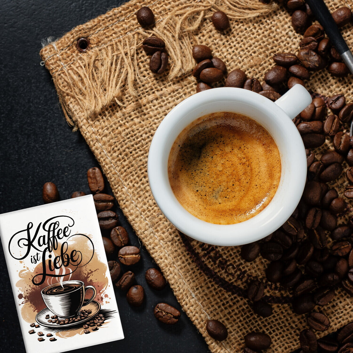 Kaffee ist Liebe Souvenir Magnet für Kaffeeliebhaber