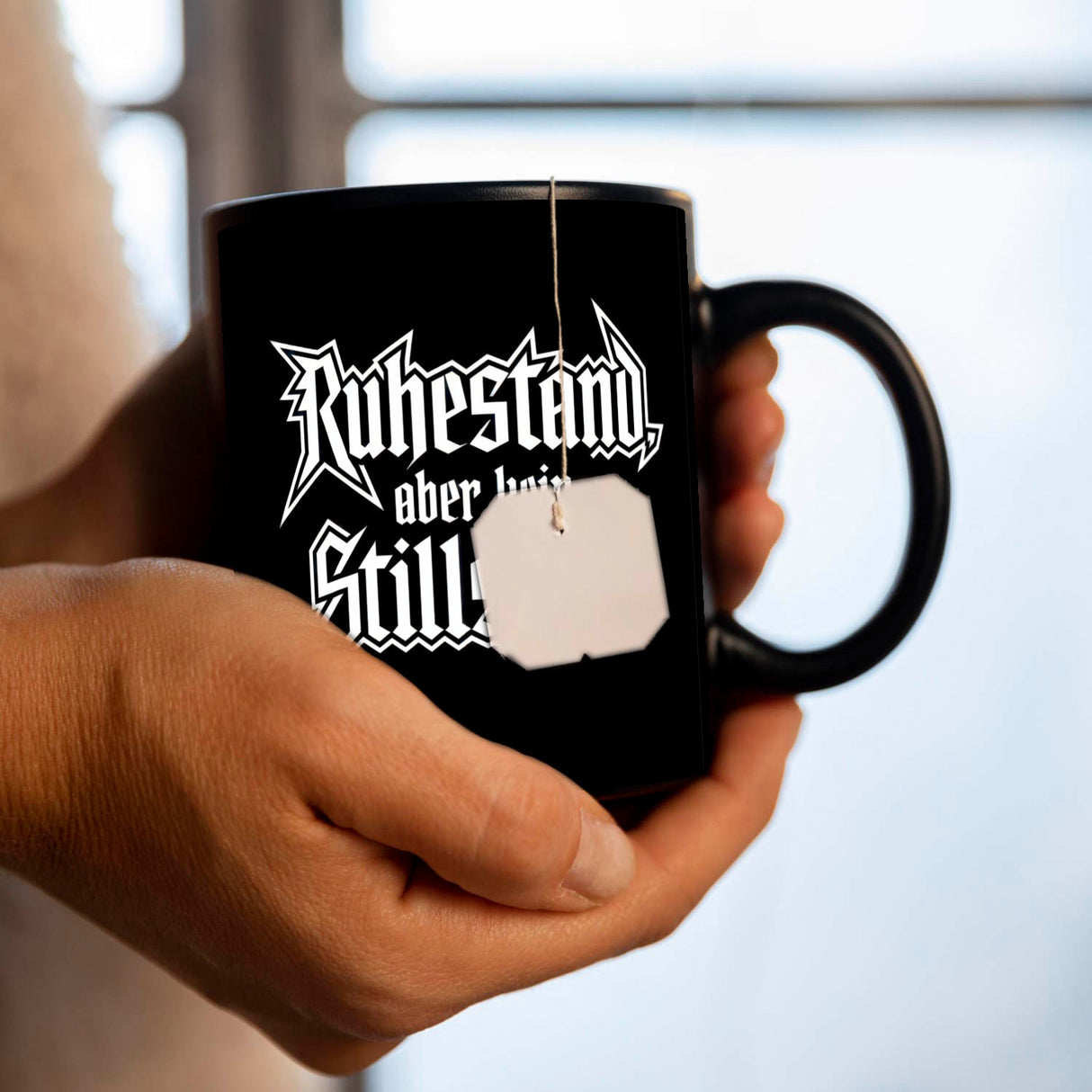 Ruhestand, aber kein Stillstand Tasse im Rockband Stil