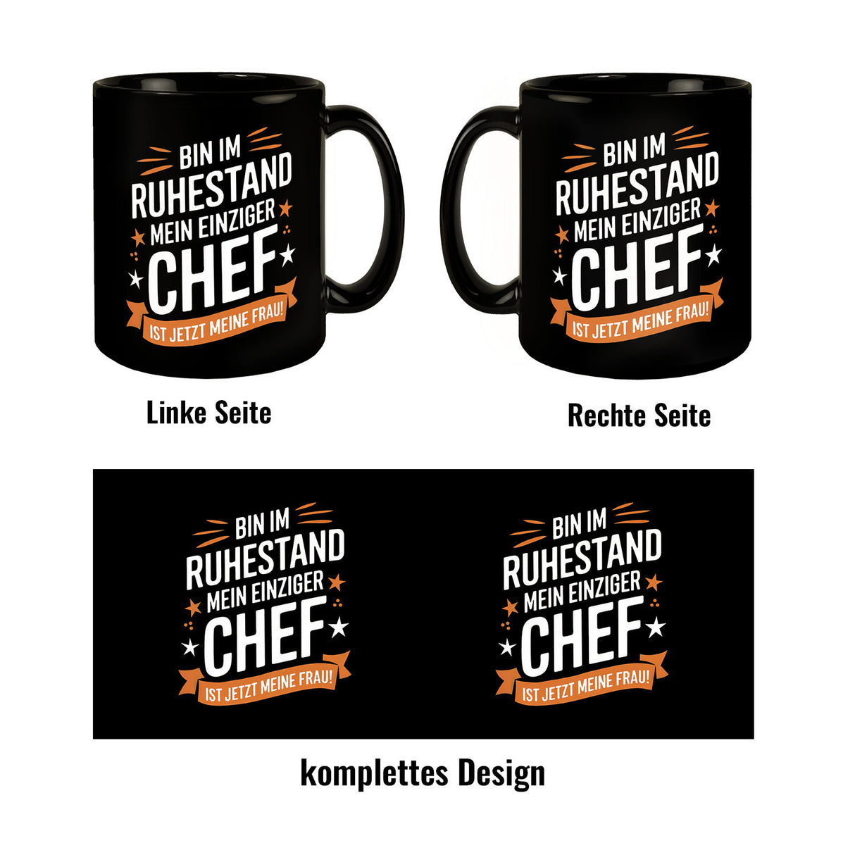 RUHESTAND MEIN EINZIGER CHEF IST JETZT MEINE FRAU! Tasse
