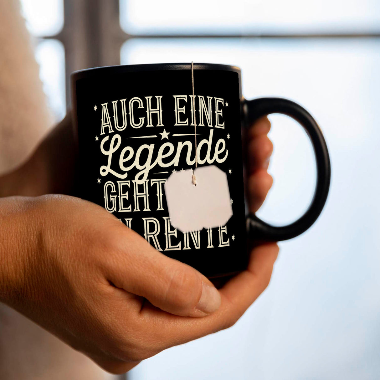 Ruhestand Rentenlegende mit Sternen Tasse