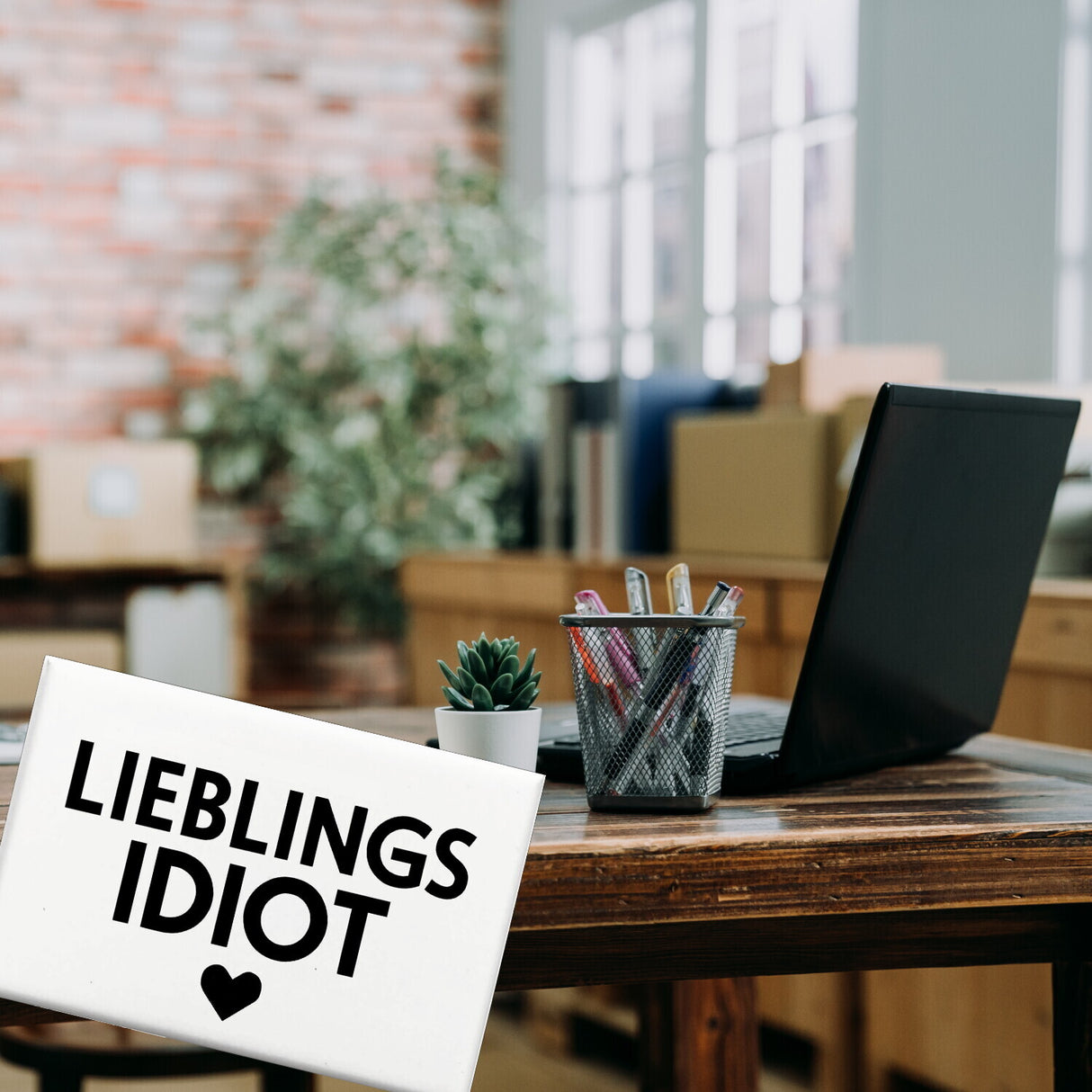 Lieblings Idiot Statement Souvenir Magnet mit Herz