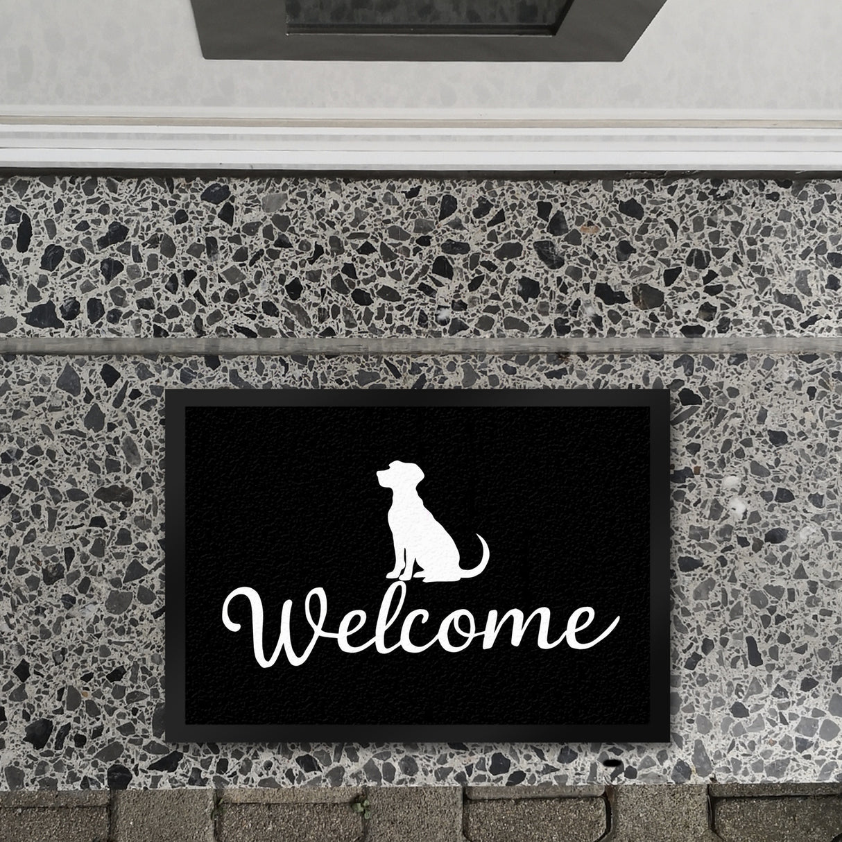 Hunde Silhouette Welcome Fussmatte